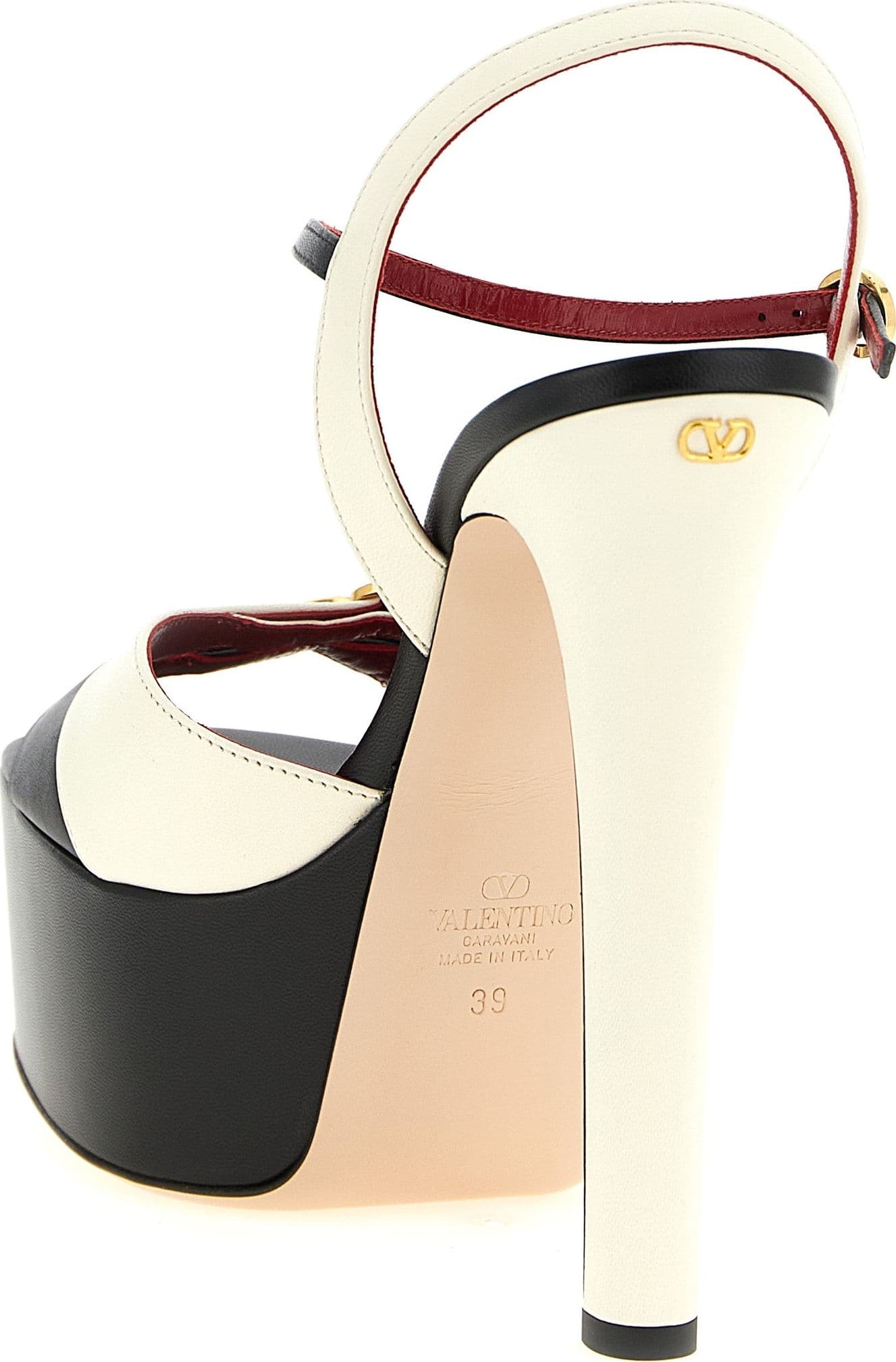 Valentino Garavani Bicolor Calfskin Stiletto Heel Sandals - 3
