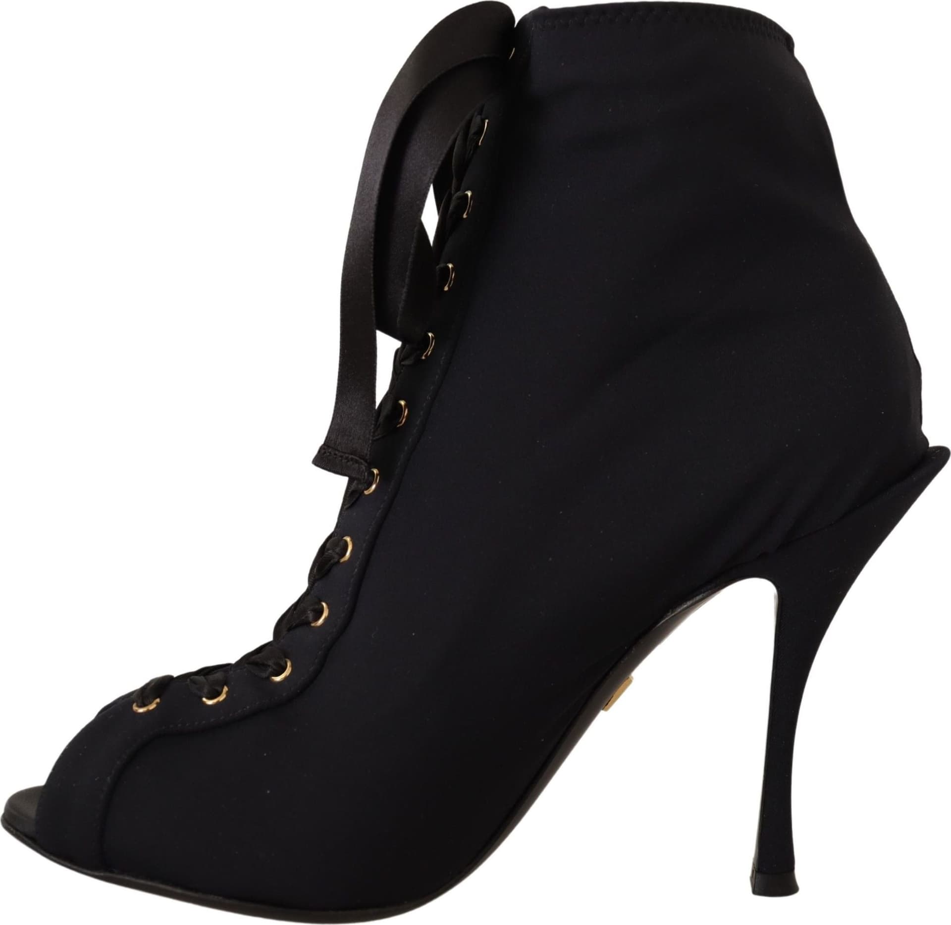Dolce & Gabbana Black Stretch Short Ankle Boots Shoes - 6