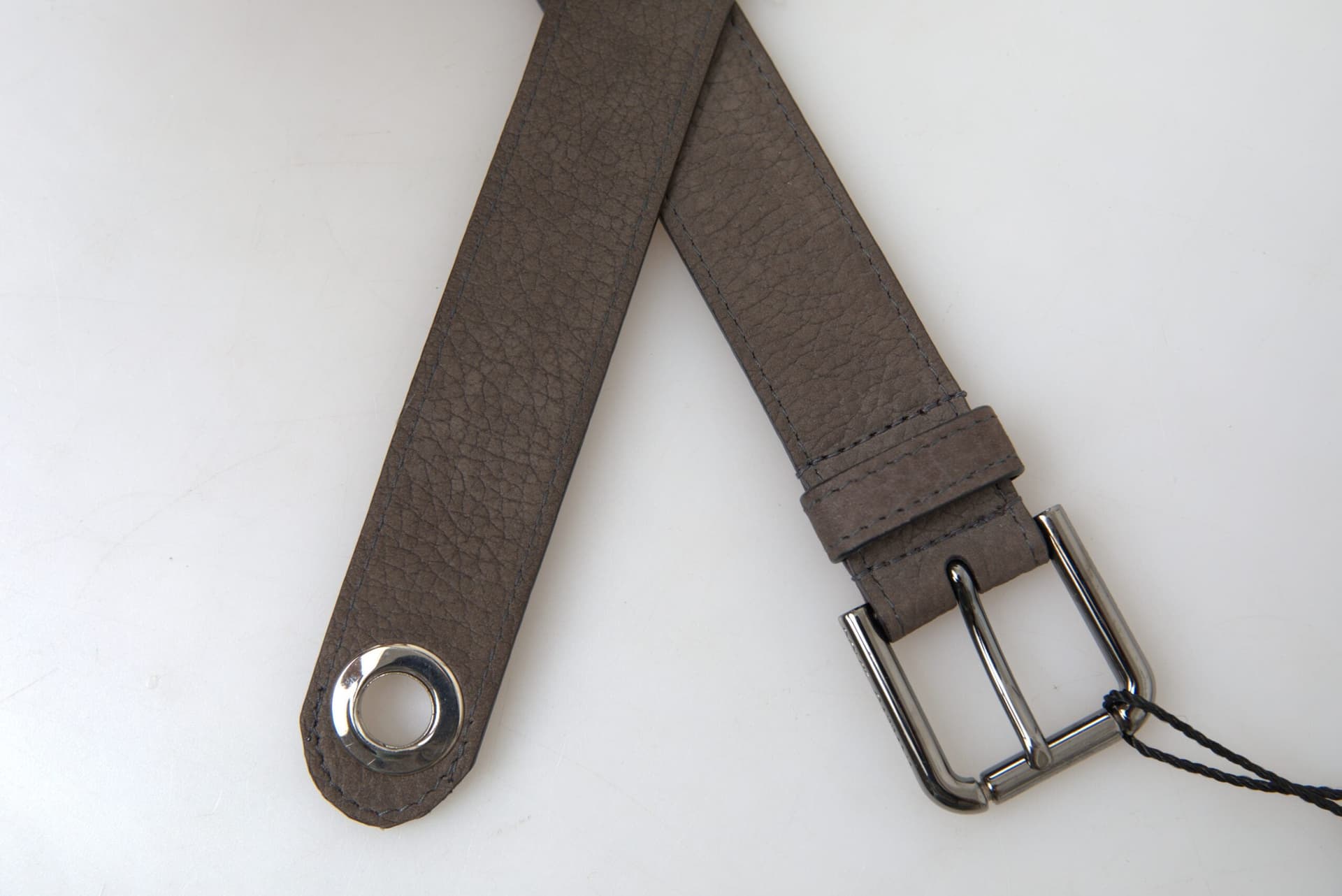 Dolce & Gabbana Brown Leather Metal Buckle Men Cintura Belt - 4