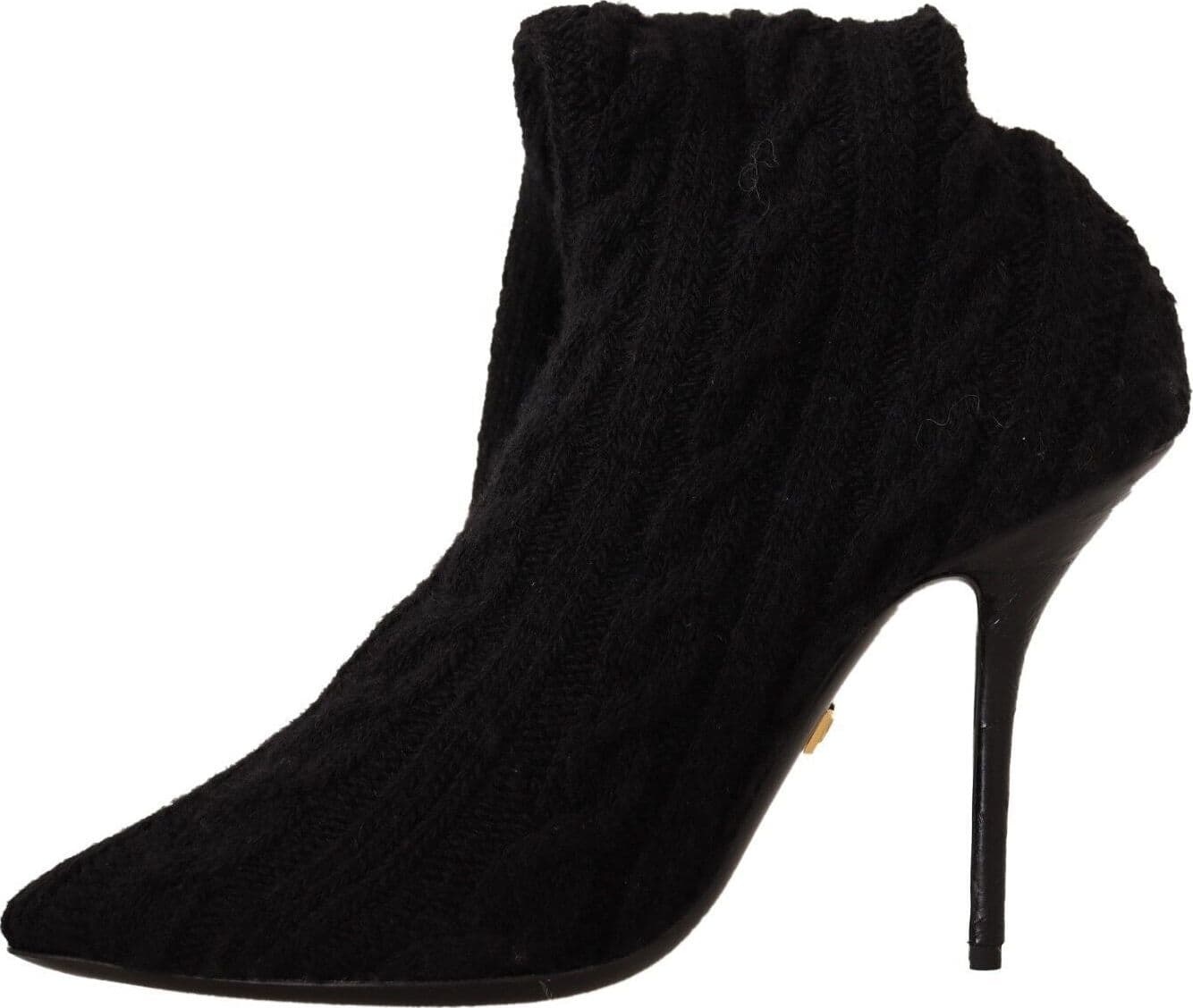 Dolce & Gabbana Black Stretch Socks Knee High Booties Shoes - 4