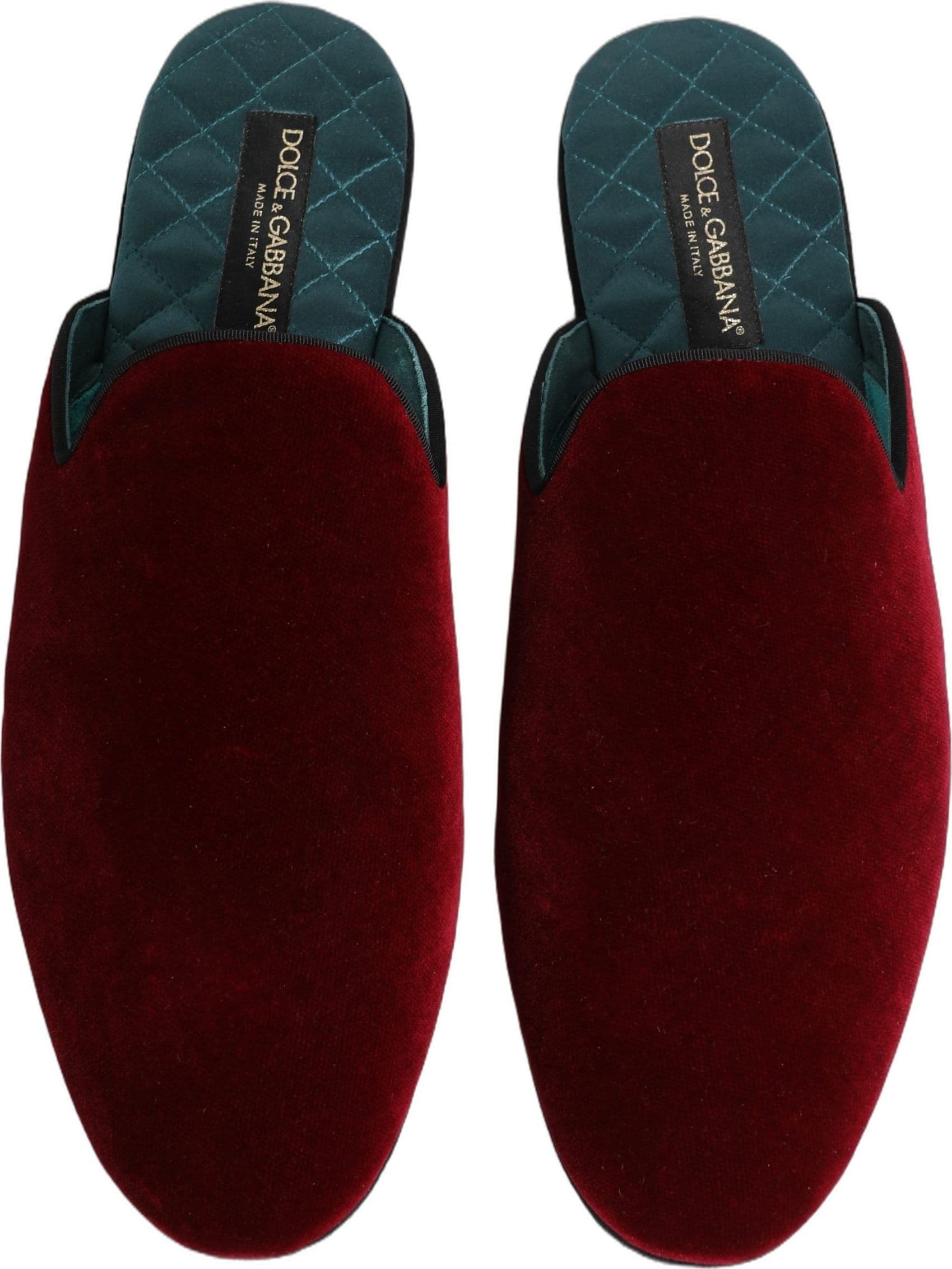 Dolce & Gabbana Red Suede Slides Flat Slipper Men Shoes - 3
