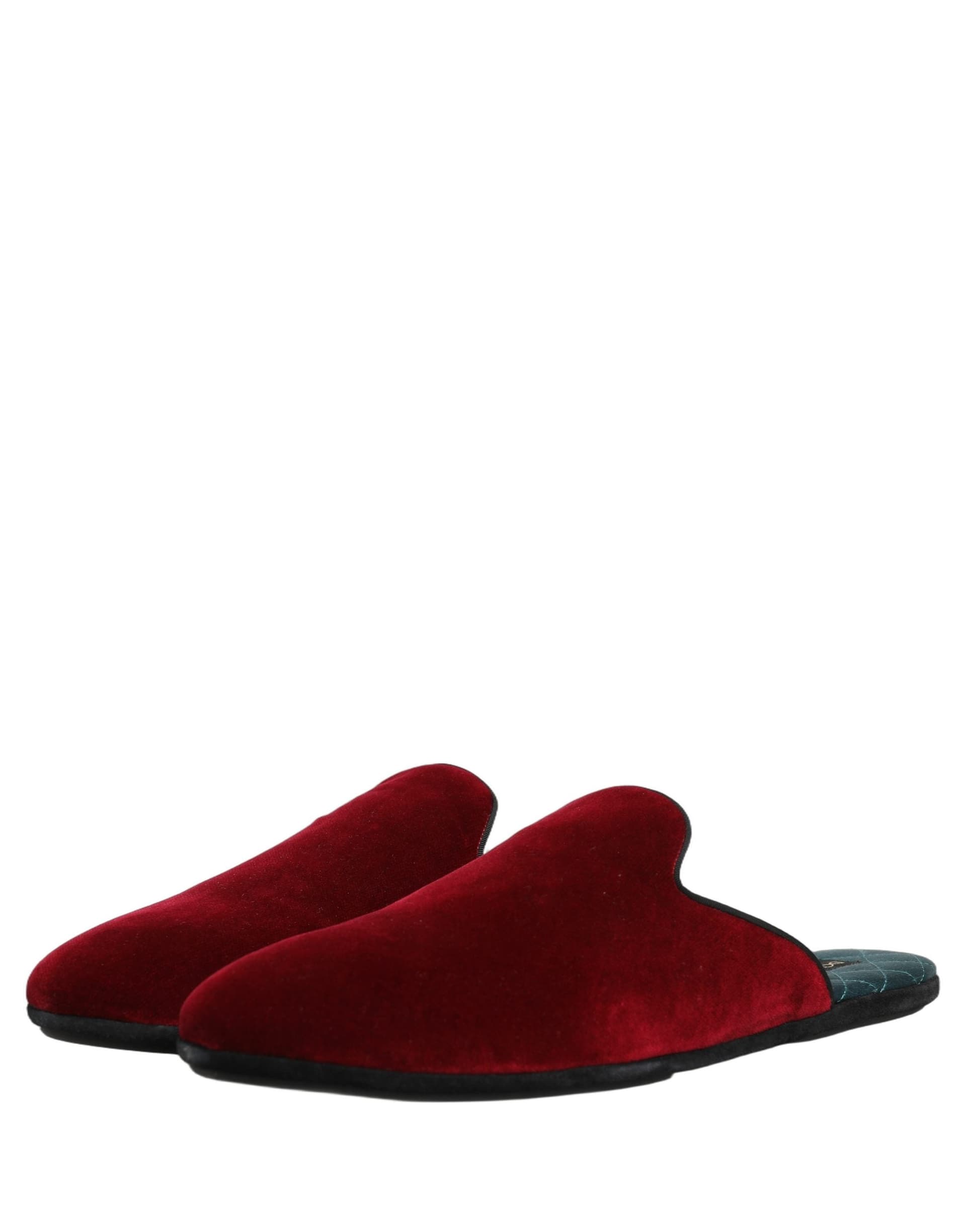 Dolce & Gabbana Red Suede Slides Flat Slipper Men Shoes - 4