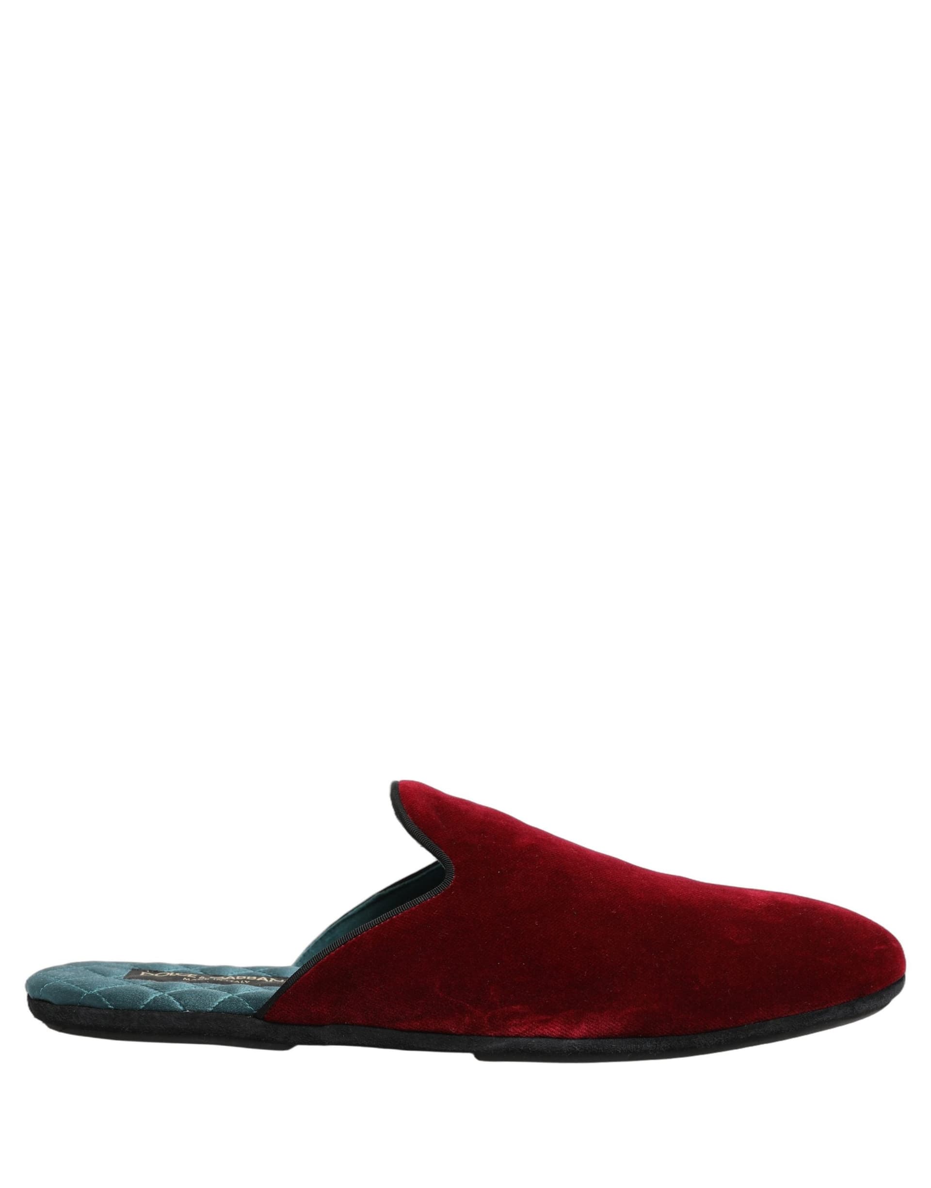 Dolce & Gabbana Red Suede Slides Flat Slipper Men Shoes - 7