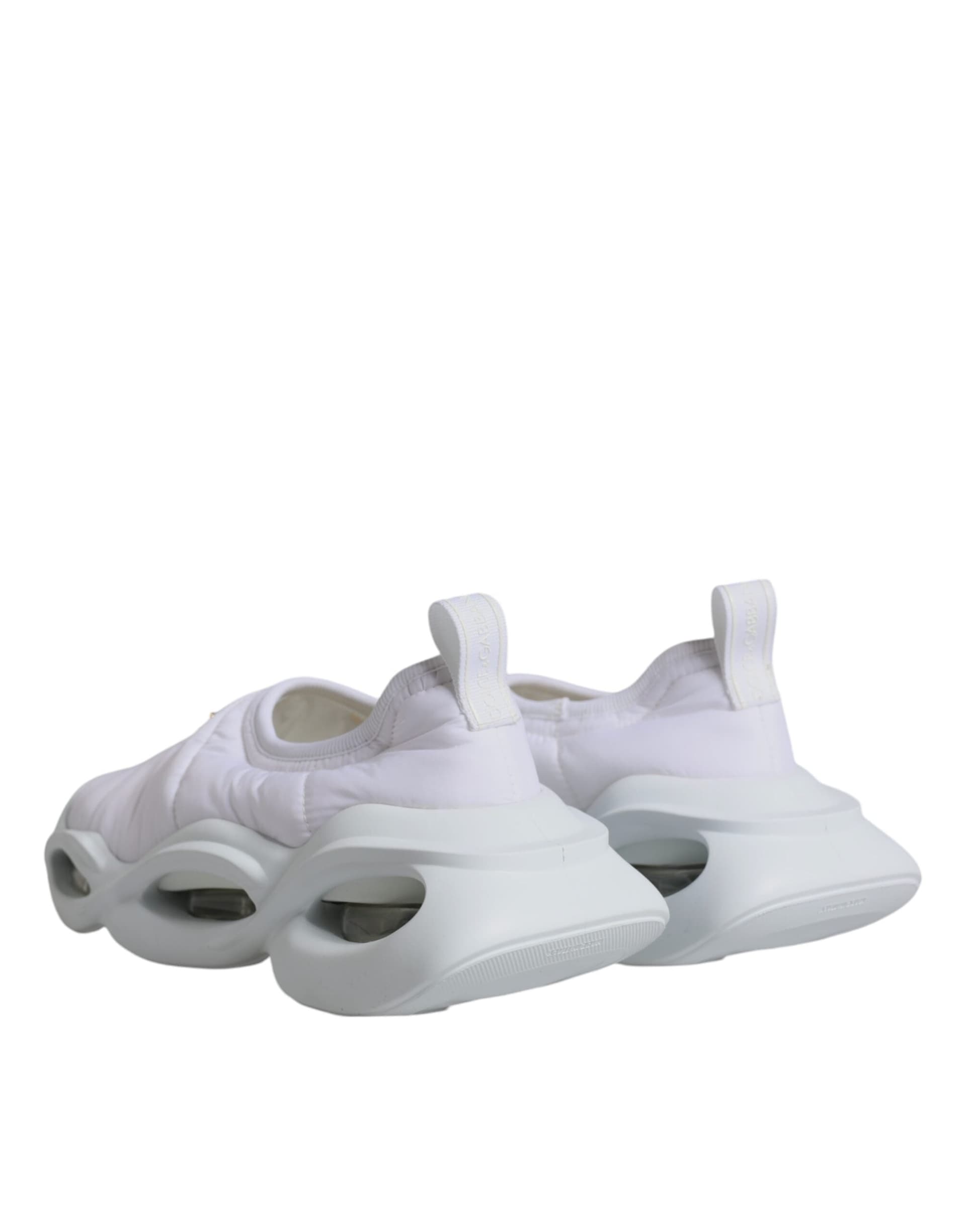 Dolce & Gabbana White Padded Fabric Low Top Sneakers Shoes - 4