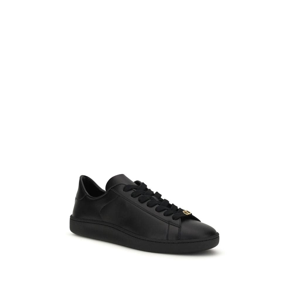 Valentino Garavani Black Calf Leather Bos Taurus Sneakers - 2