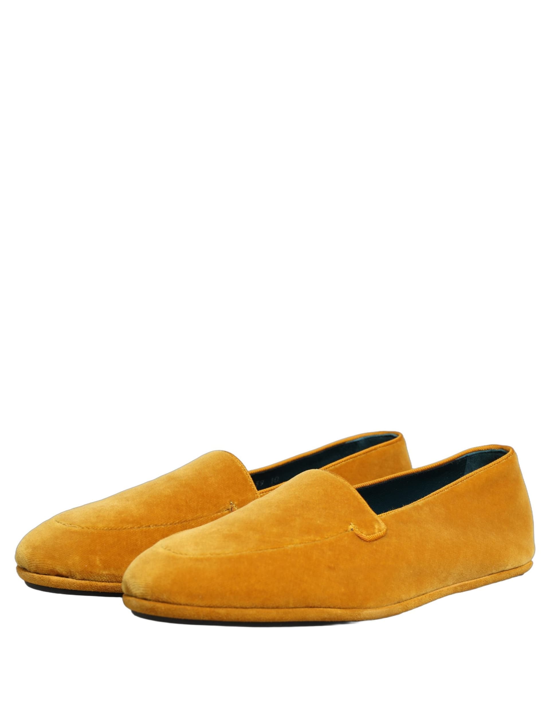 Dolce & Gabbana Yellow Velvet Slip On Men Dress Loafers Shoes - 4