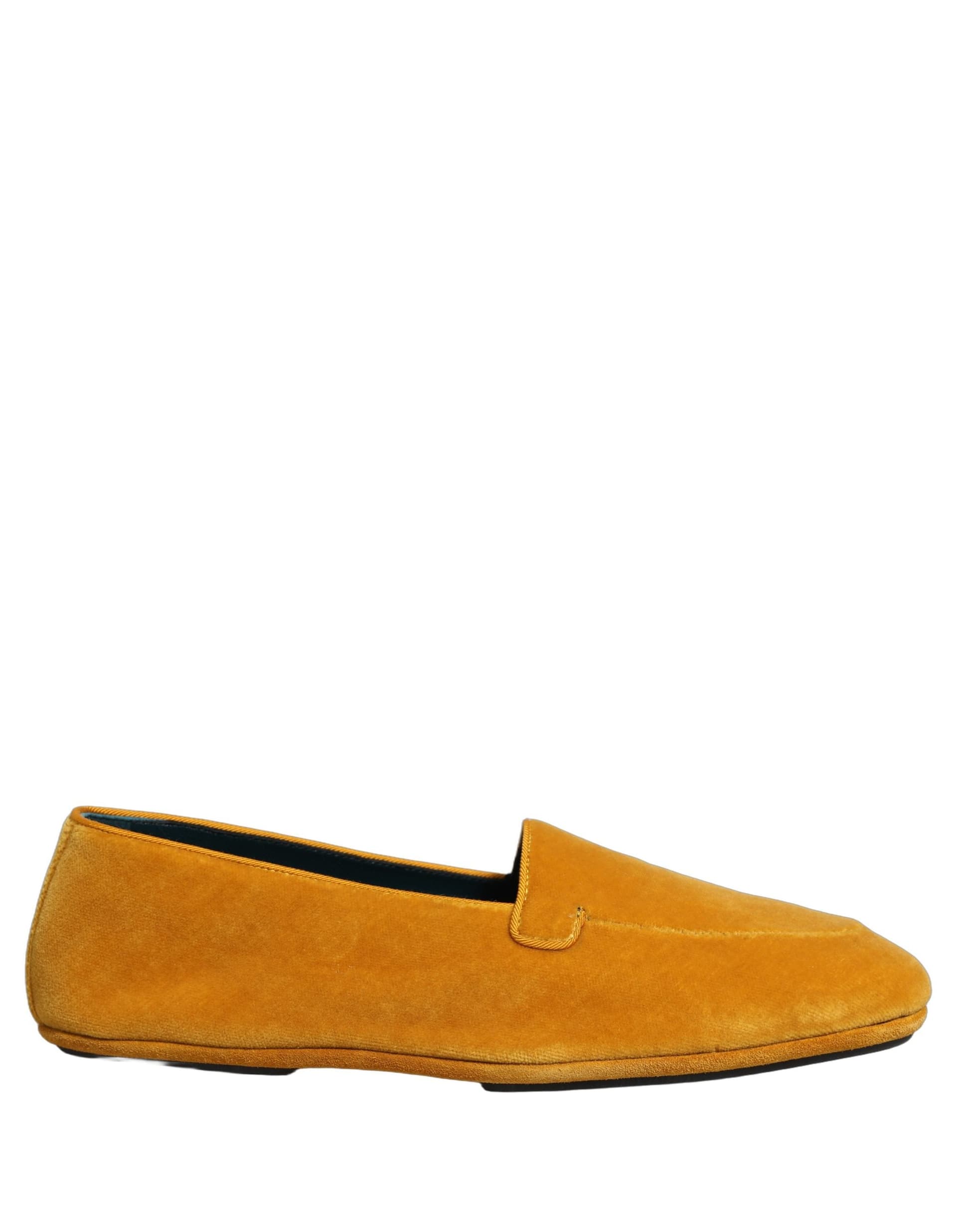 Dolce & Gabbana Yellow Velvet Slip On Men Dress Loafers Shoes - 8