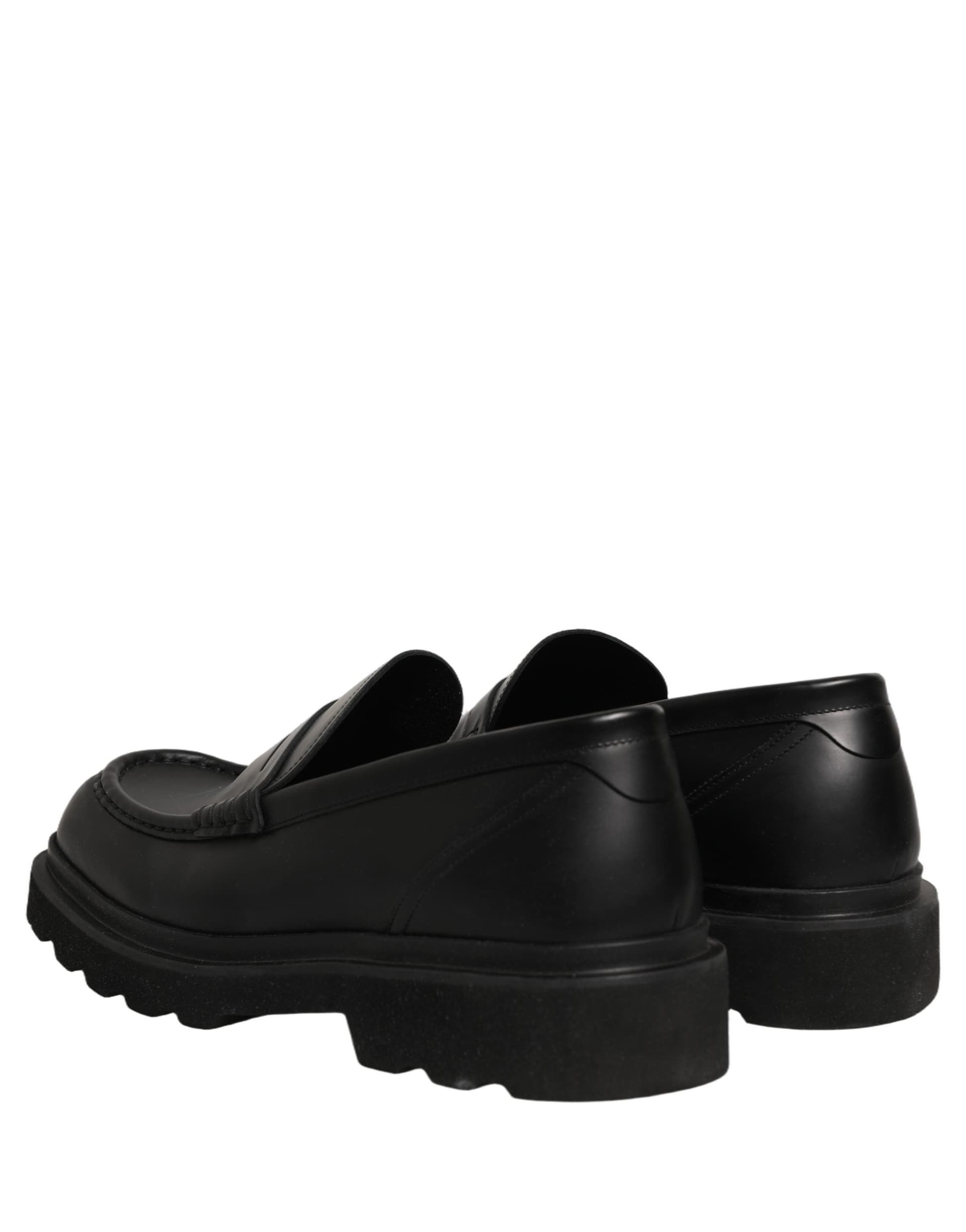 Dolce & Gabbana Black Calfskin Leather Men Dress Loafer Shoes - 5