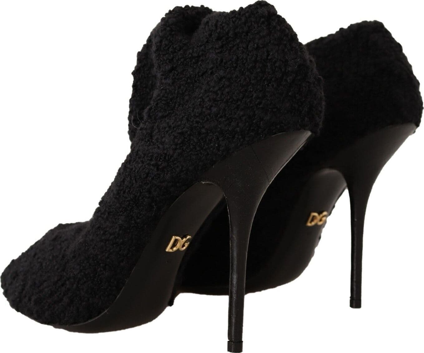 Dolce & Gabbana Black Stretch Socks Knee High Booties Shoes - 3