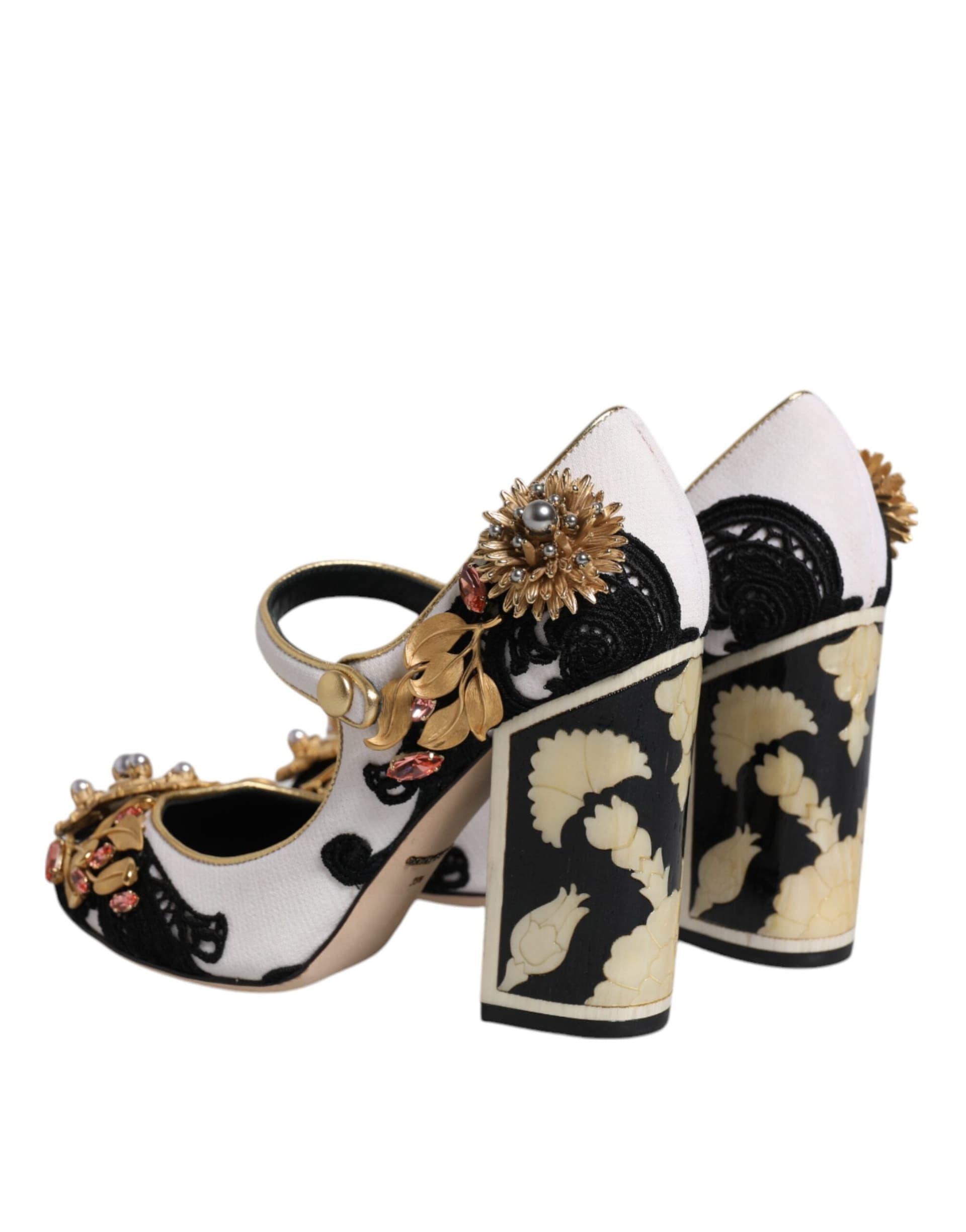 Dolce & Gabbana Multicolor Embellished Heels Pumps Shoes - 4