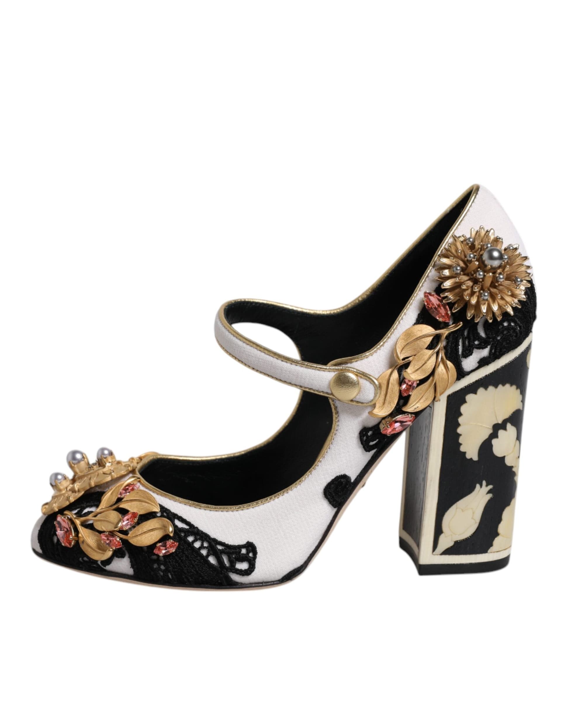 Dolce & Gabbana Multicolor Embellished Heels Pumps Shoes - 5