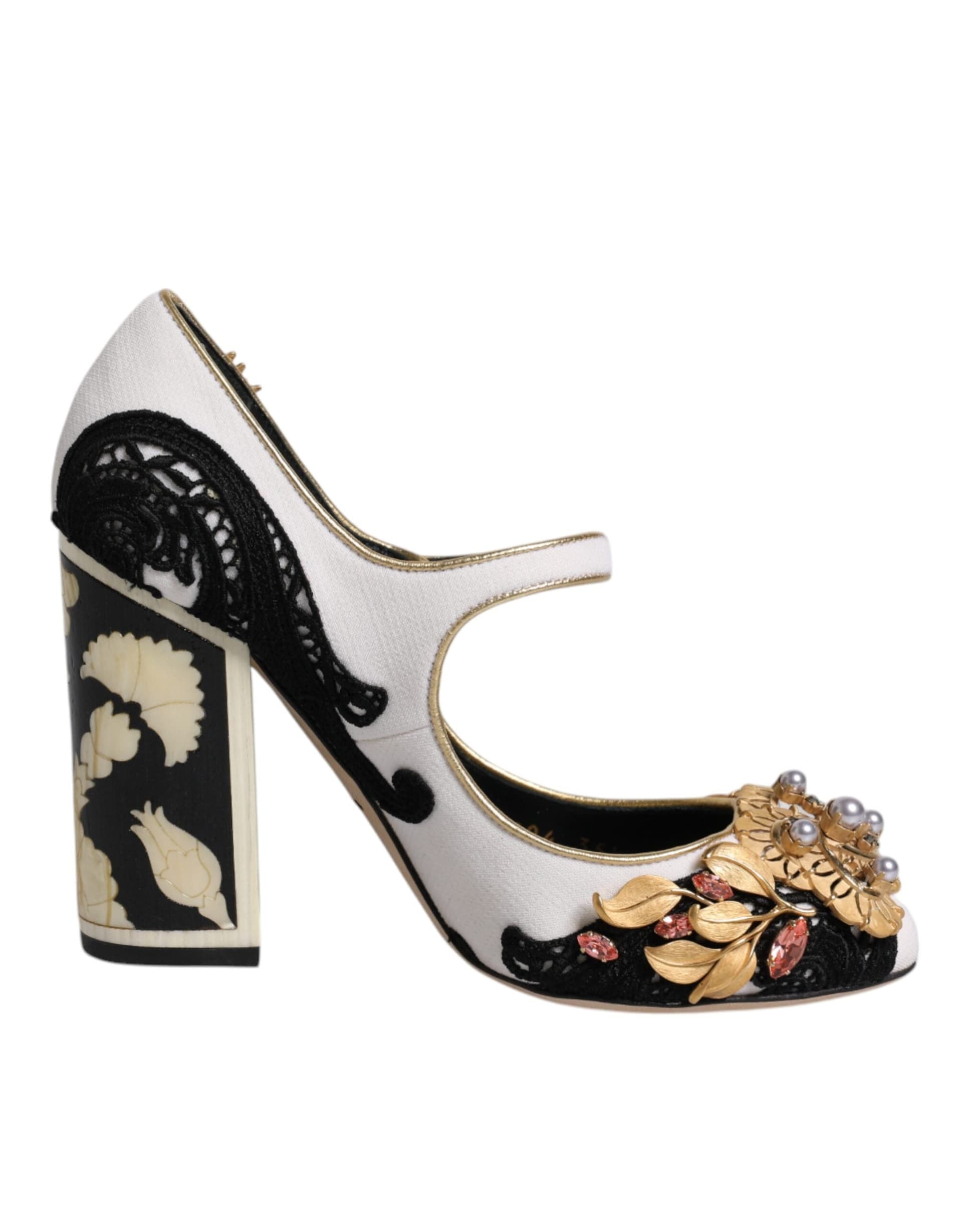 Dolce & Gabbana Multicolor Embellished Heels Pumps Shoes - 6