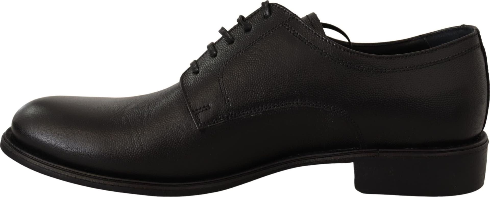 Dolce & Gabbana Black Leather Lace Up Mens Formal Derby Shoes - 3