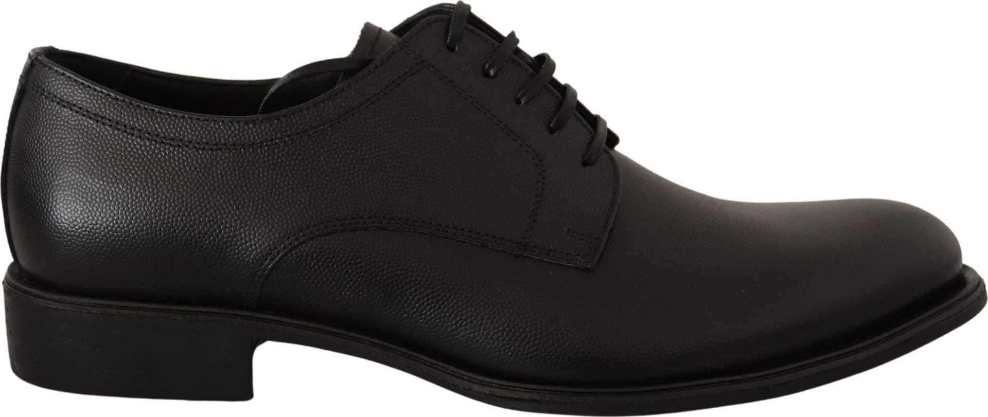 Dolce & Gabbana Black Leather Lace Up Mens Formal Derby Shoes - 4