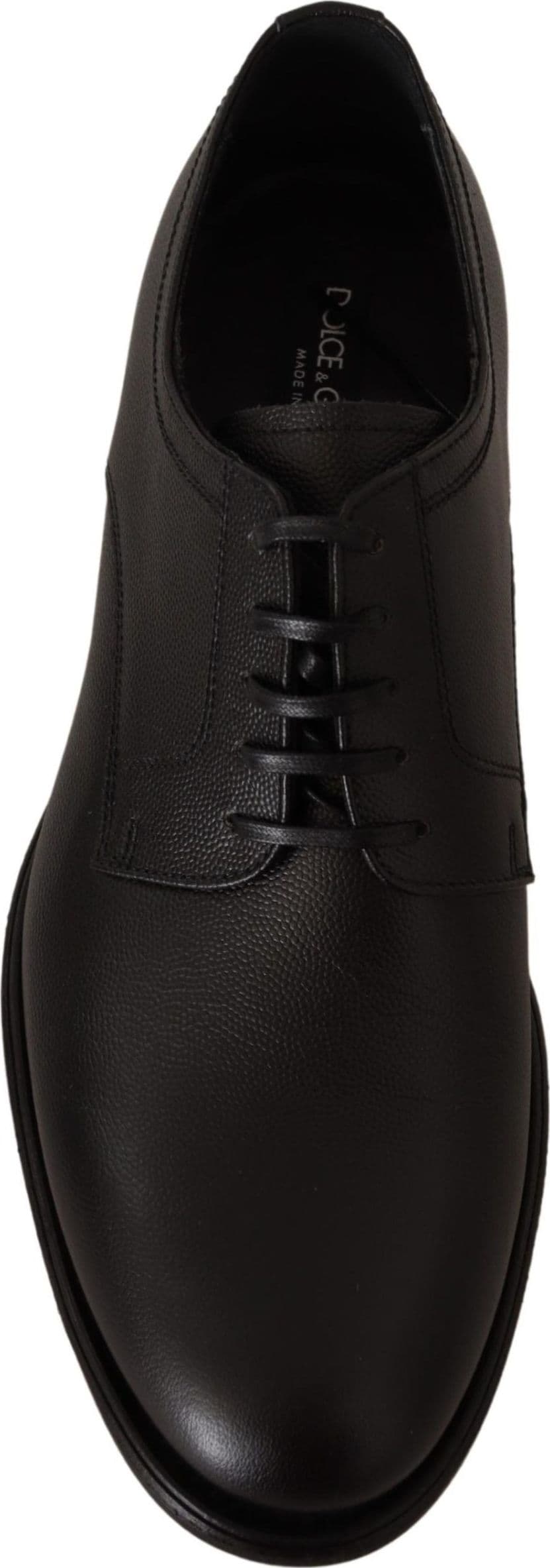 Dolce & Gabbana Black Leather Lace Up Mens Formal Derby Shoes - 6
