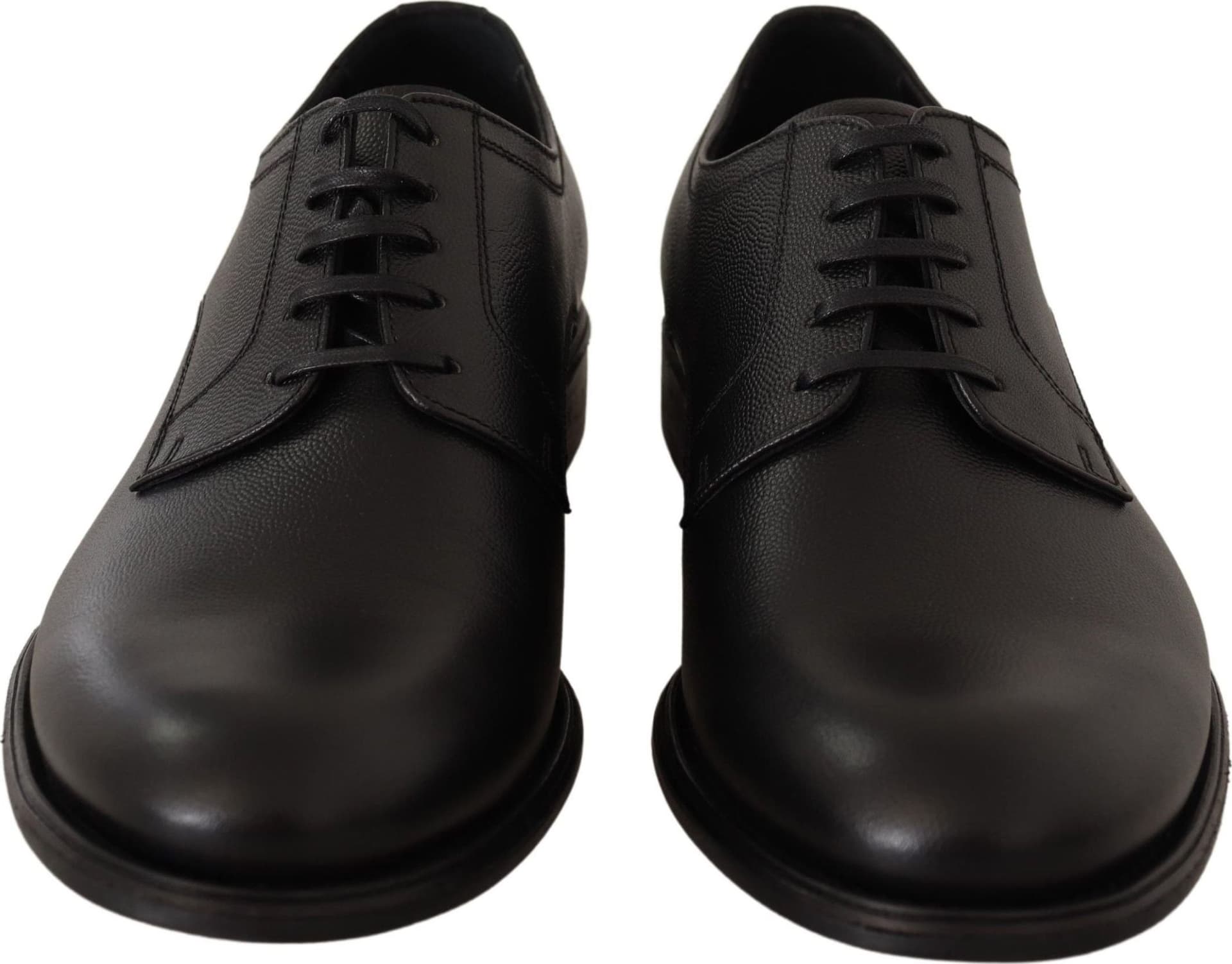 Dolce & Gabbana Black Leather Lace Up Mens Formal Derby Shoes - 7
