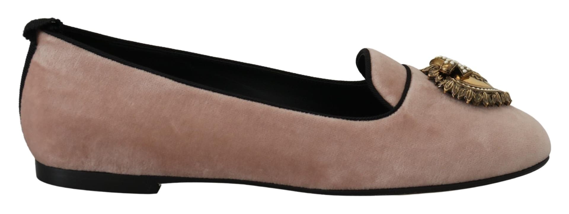 Dolce & Gabbana Pink Velvet Slip Ons Loafers Flats Shoes - 4
