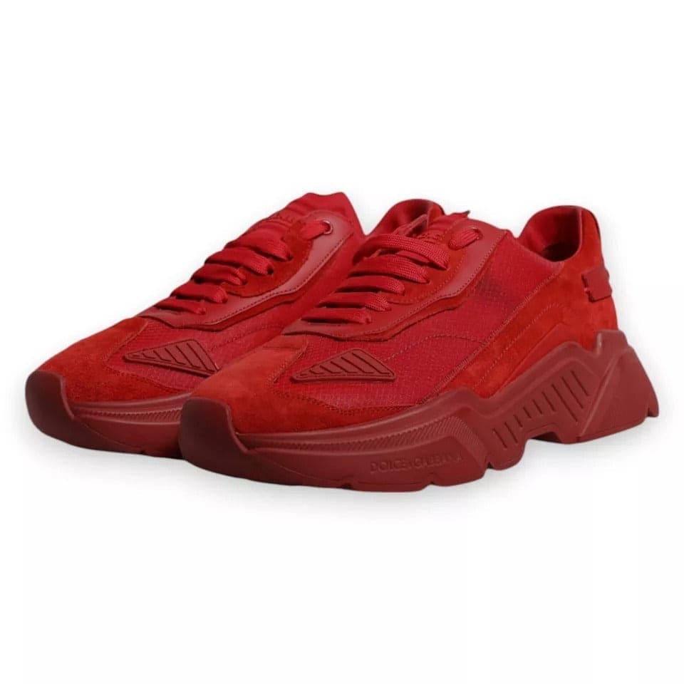 Dolce & Gabbana Red Leather Daymaster Low Top Sneakers Shoes - 2
