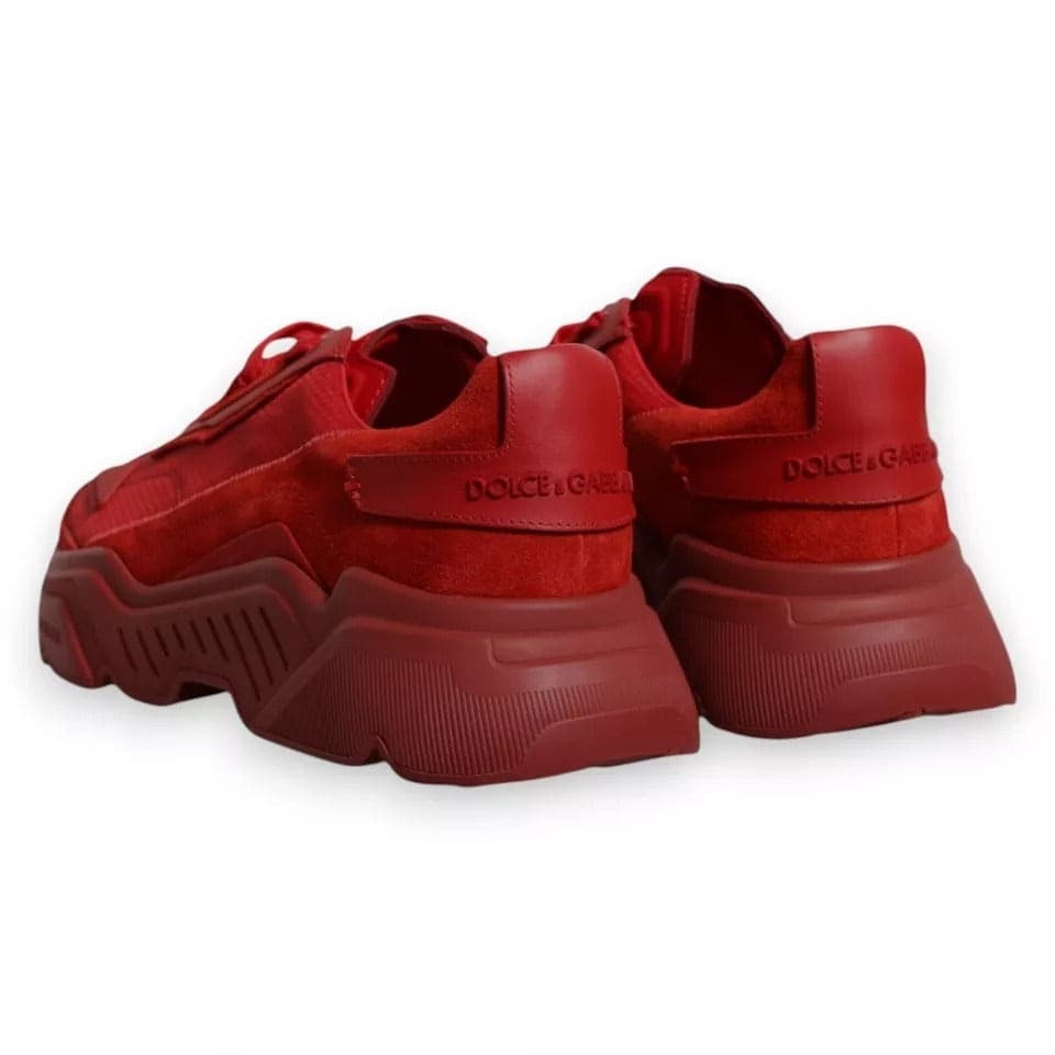 Dolce & Gabbana Red Leather Daymaster Low Top Sneakers Shoes - 3