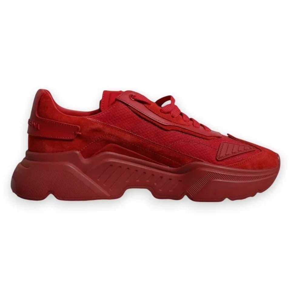 Dolce & Gabbana Red Leather Daymaster Low Top Sneakers Shoes - 5