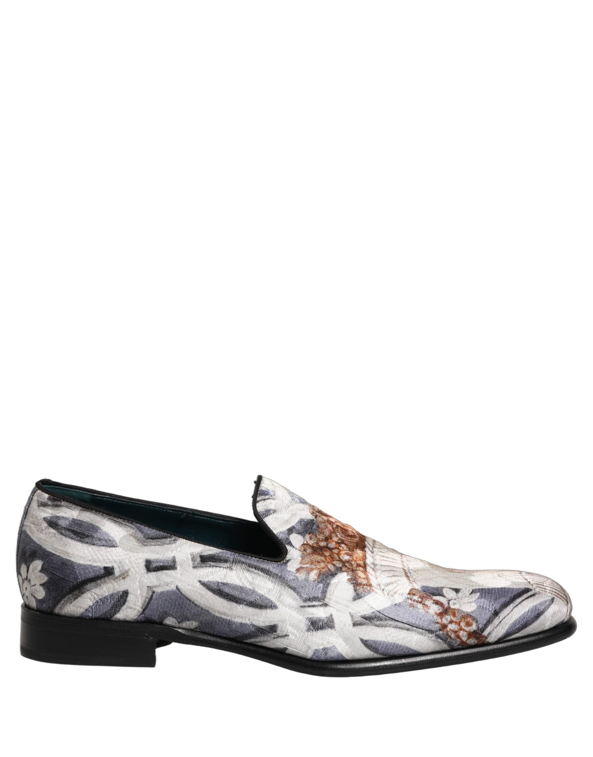 Dolce & Gabbana Multicolor Floral Tapestry Embroidery Loafer Shoes - 7