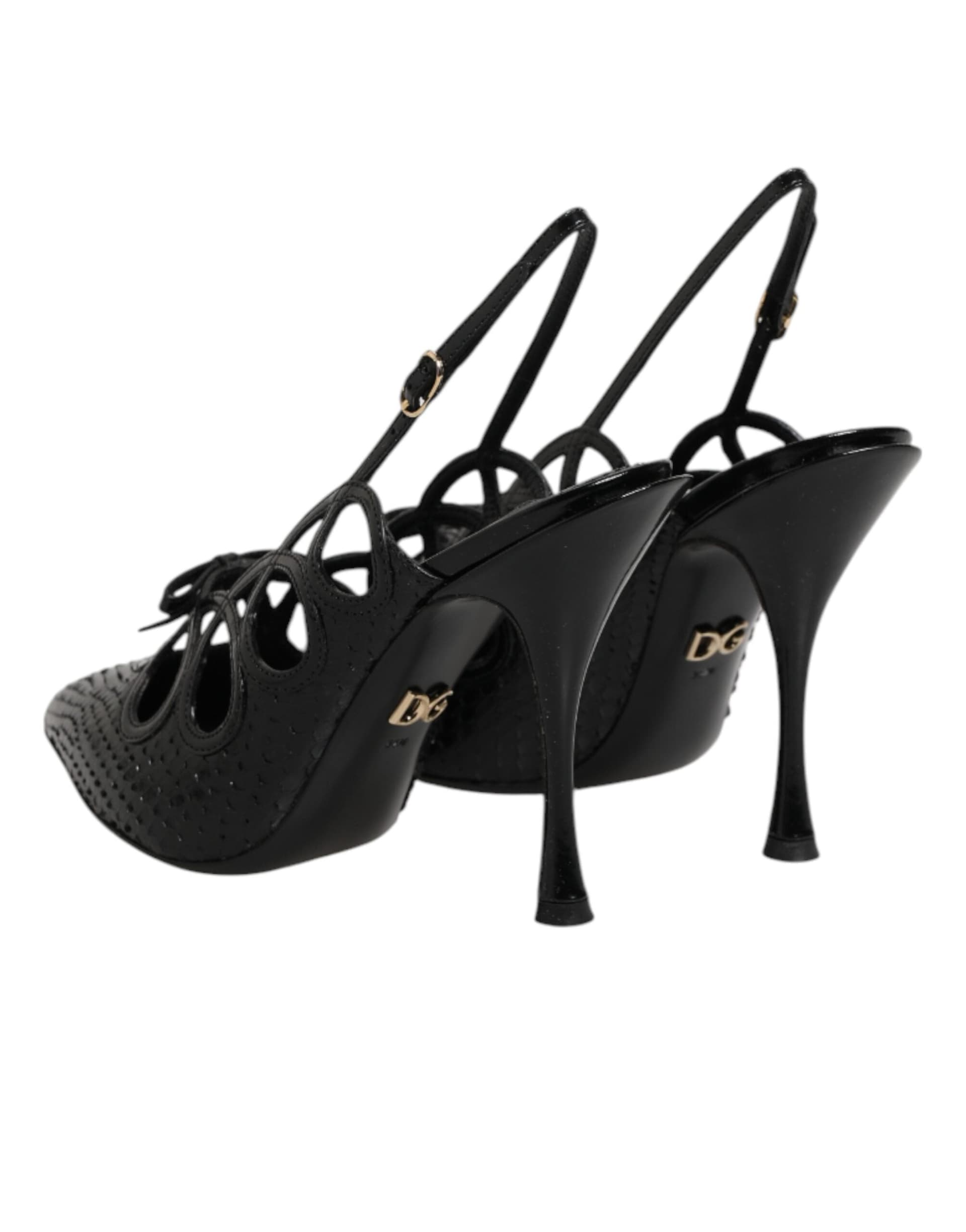 Dolce & Gabbana Leather High Heels Slingback Shoes - 4