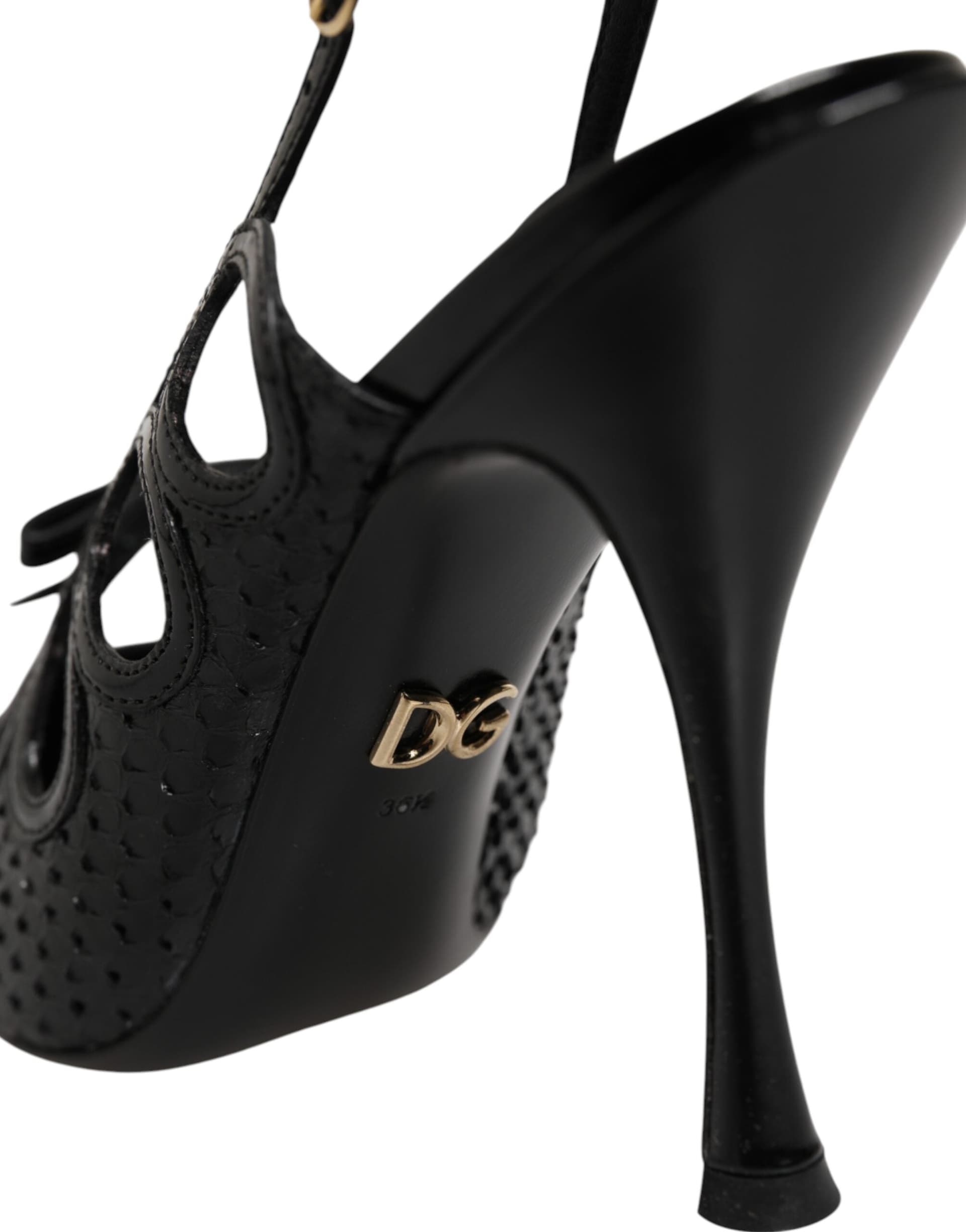 Dolce & Gabbana Leather High Heels Slingback Shoes - 5