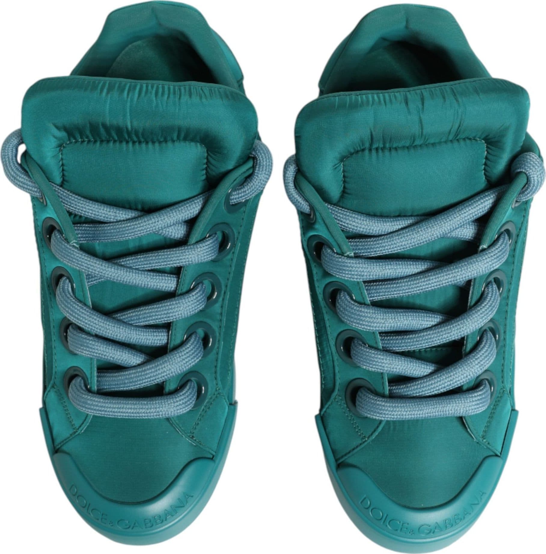 Dolce & Gabbana Teal Portofino Men Low Top Sneakers Shoes - 2
