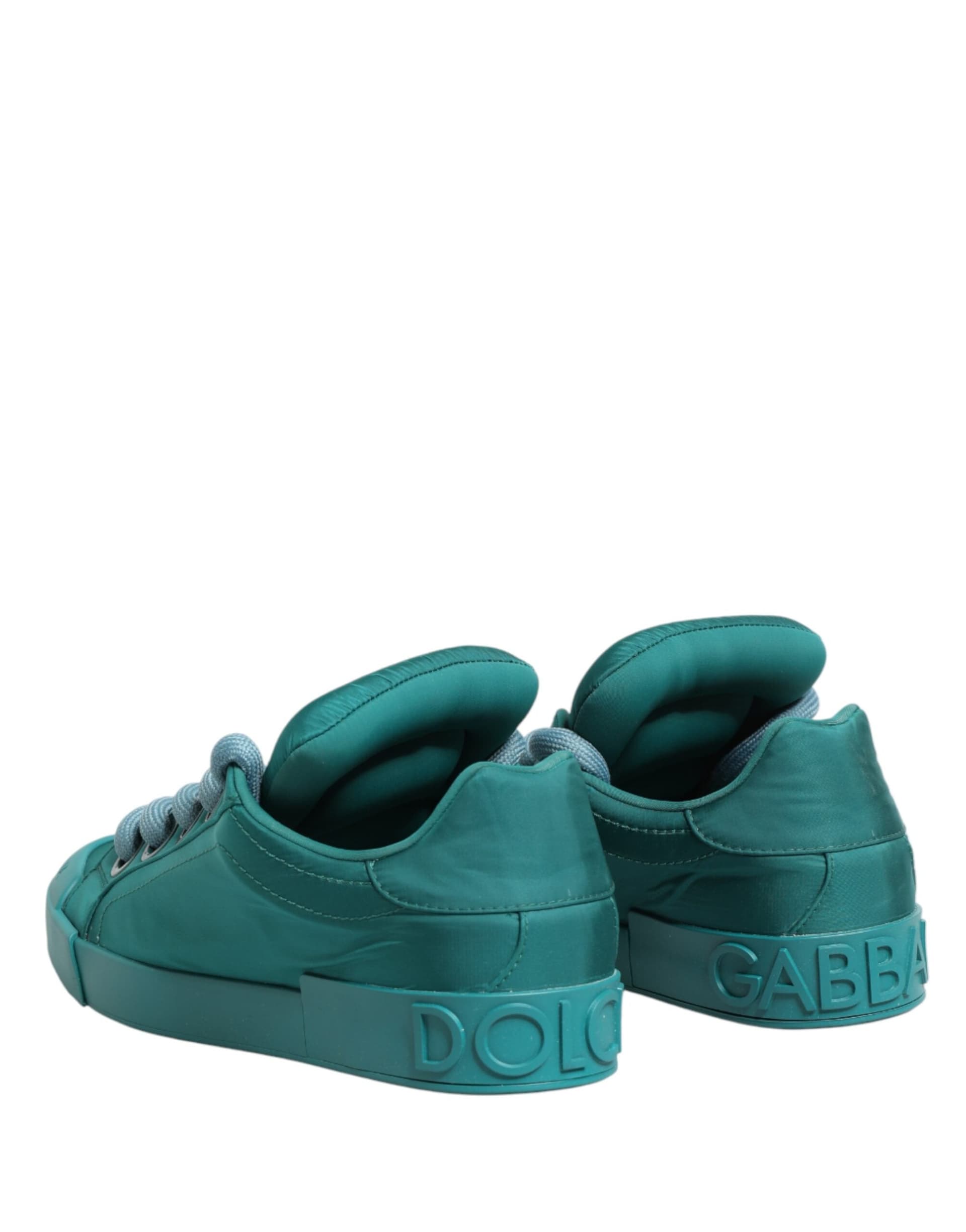 Dolce & Gabbana Teal Portofino Men Low Top Sneakers Shoes - 4