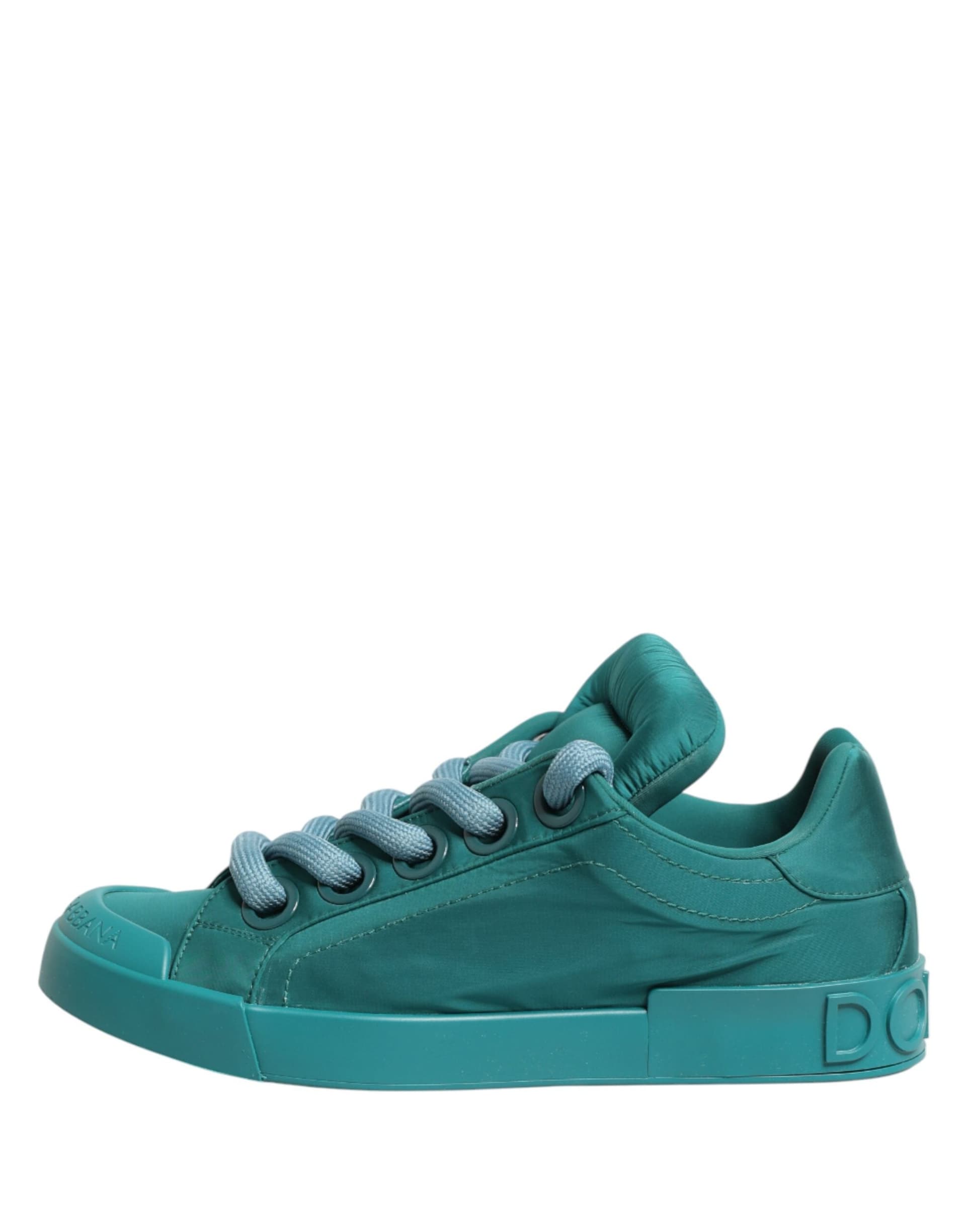 Dolce & Gabbana Teal Portofino Men Low Top Sneakers Shoes - 5