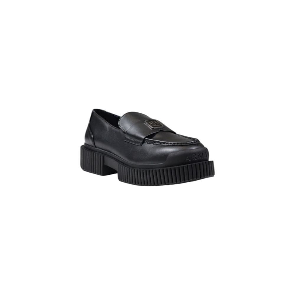 Armani Exchange Black Leather Platform Pumps - 2