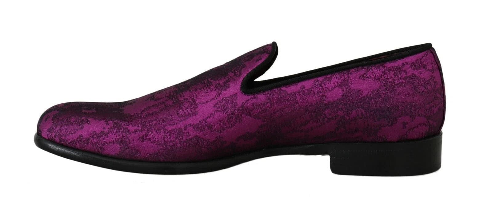 Dolce & Gabbana Purple Jacquard Loafers Dress Formal Shoes - 6