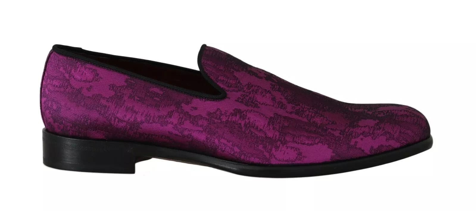 Dolce & Gabbana Purple Jacquard Loafers Dress Formal Shoes - 7