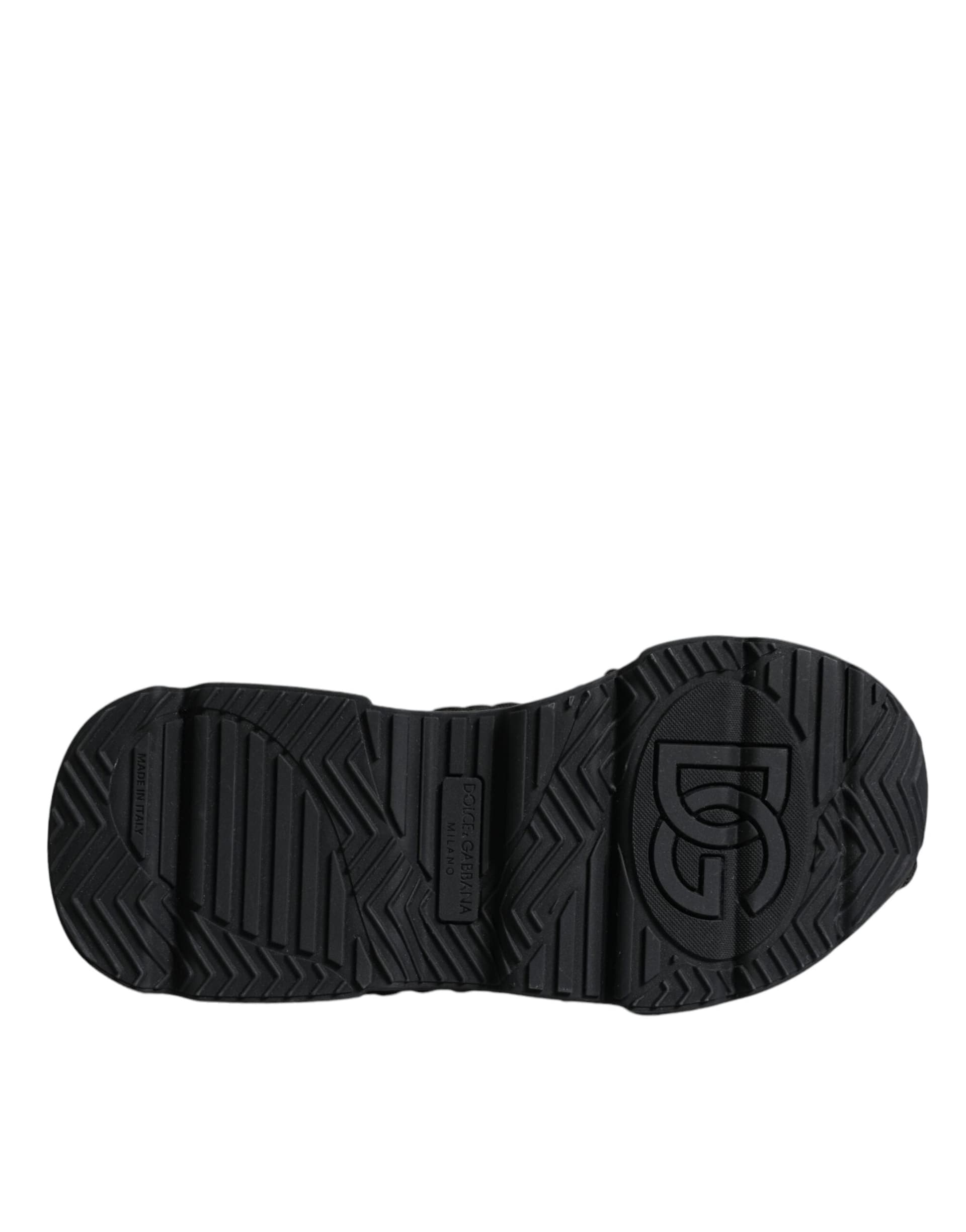 Dolce & Gabbana Black Knitted Daymaster Sneakers Shoes - 8