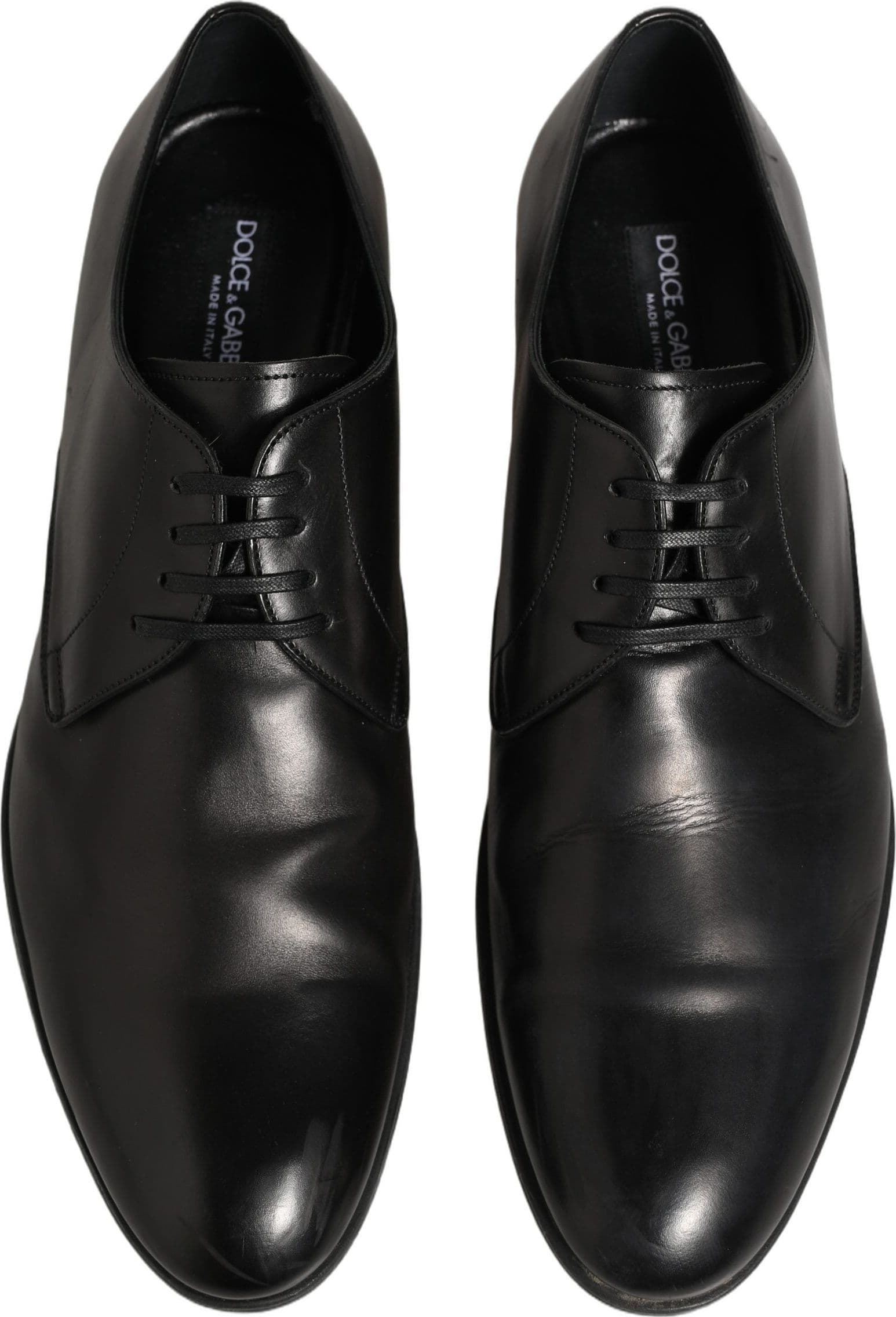 Dolce & Gabbana Dress Black Leather Lace Up Derby Shoes - 3