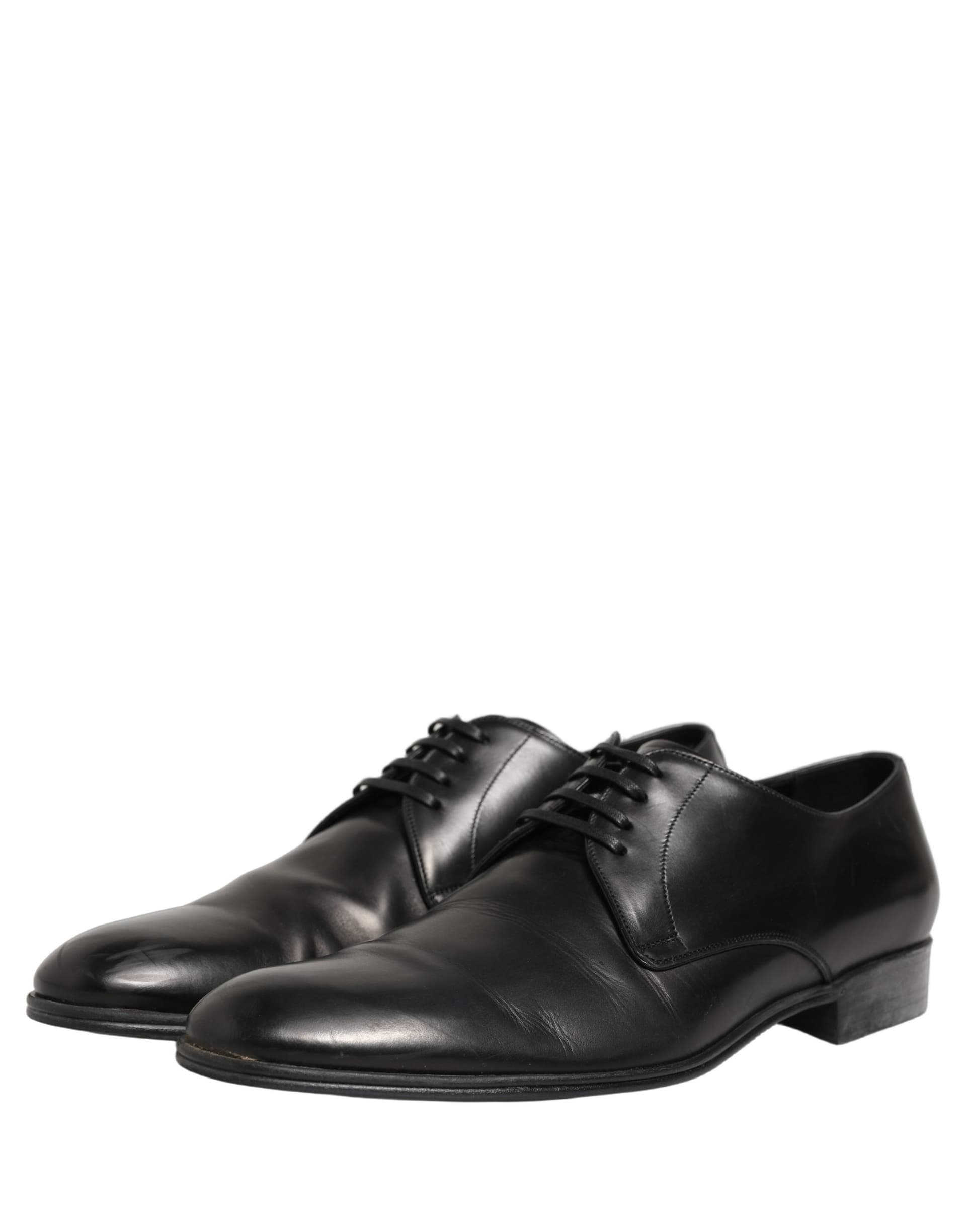 Dolce & Gabbana Dress Black Leather Lace Up Derby Shoes - 4