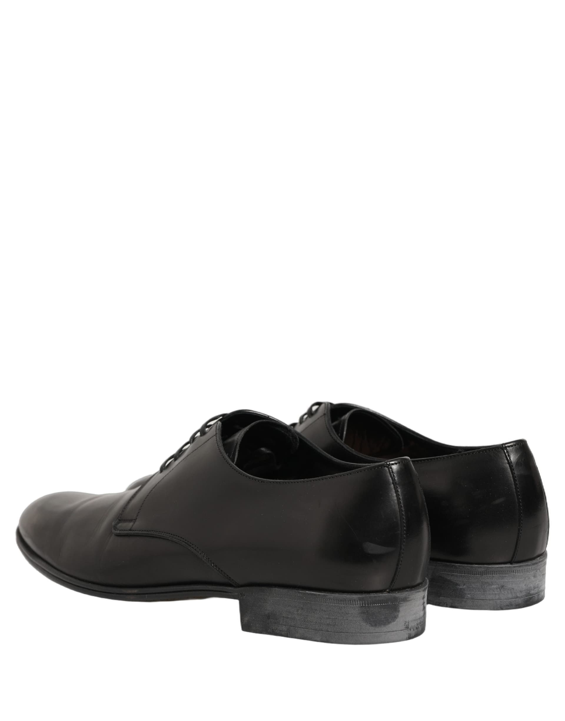 Dolce & Gabbana Dress Black Leather Lace Up Derby Shoes - 5