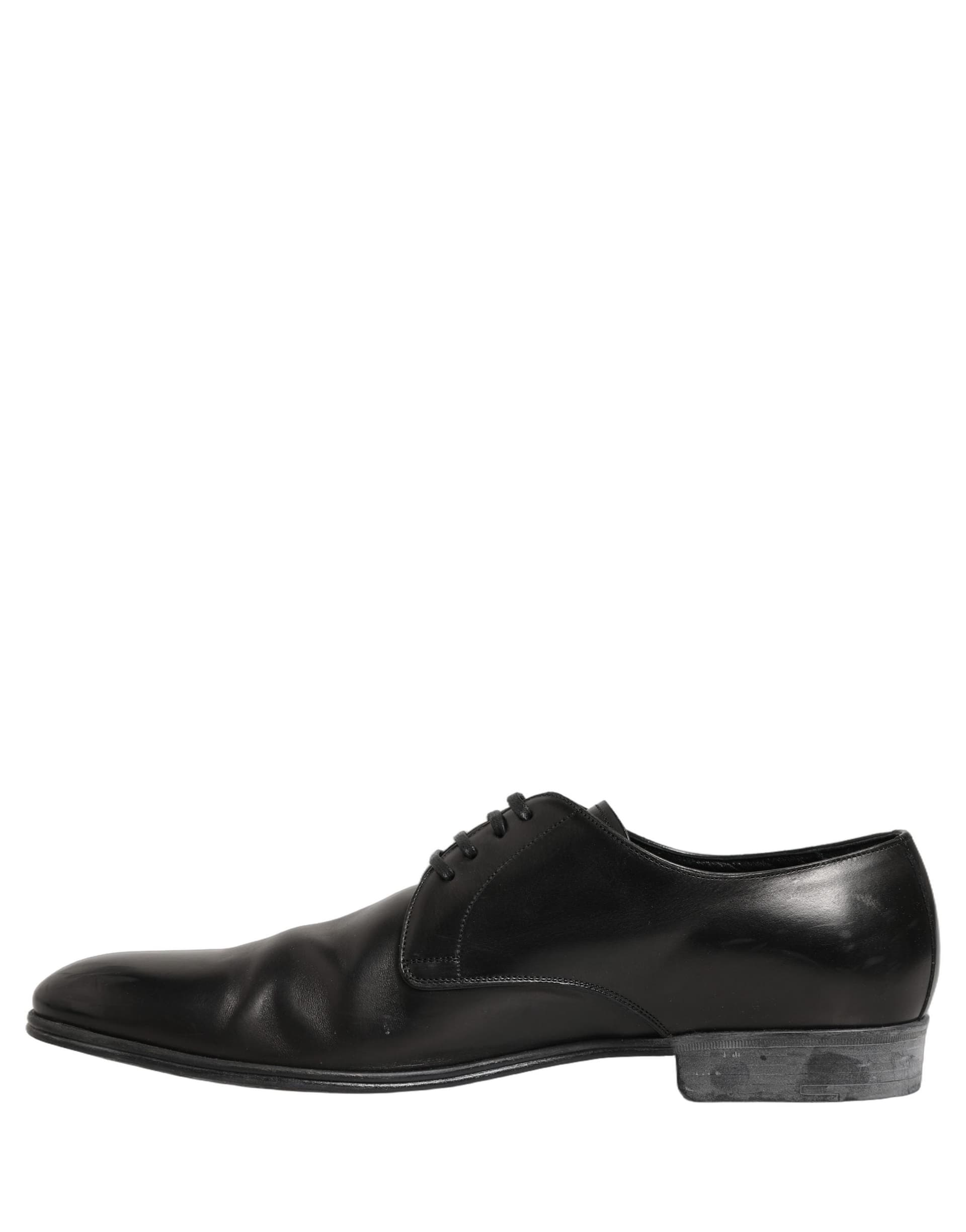 Dolce & Gabbana Dress Black Leather Lace Up Derby Shoes - 6