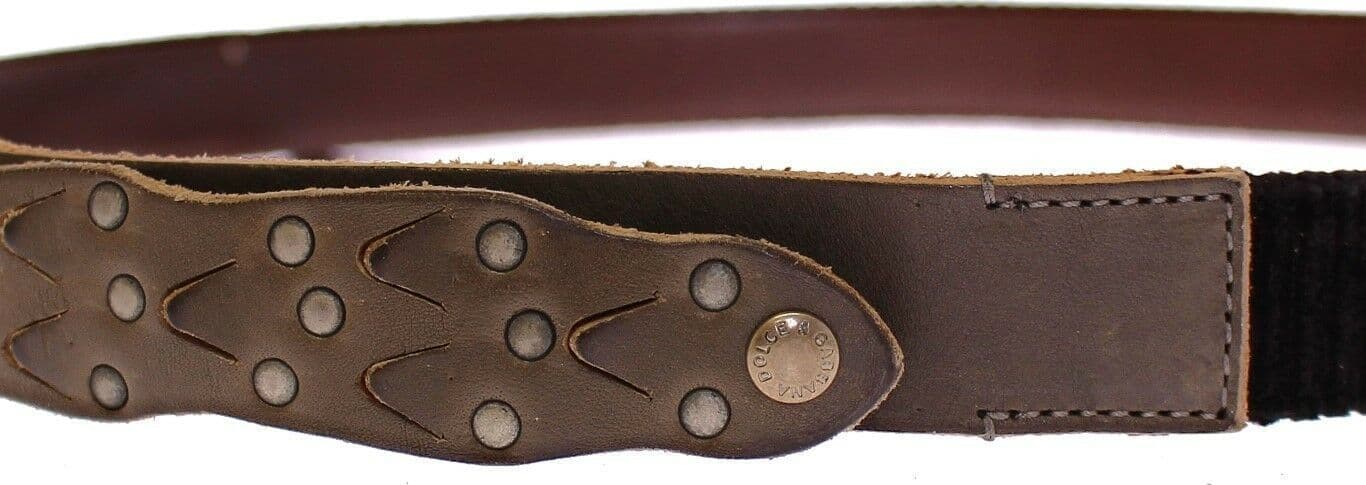 Dolce & Gabbana Brown Leather Logo Cintura Gürtel Belt - 4
