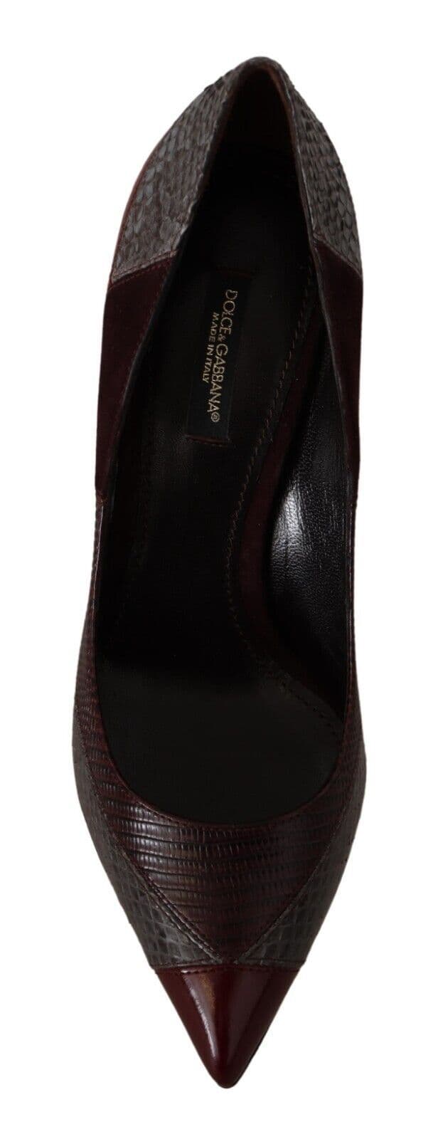 Dolce & Gabbana Multicolor Exotic Leather Heels Pumps Shoes - 7