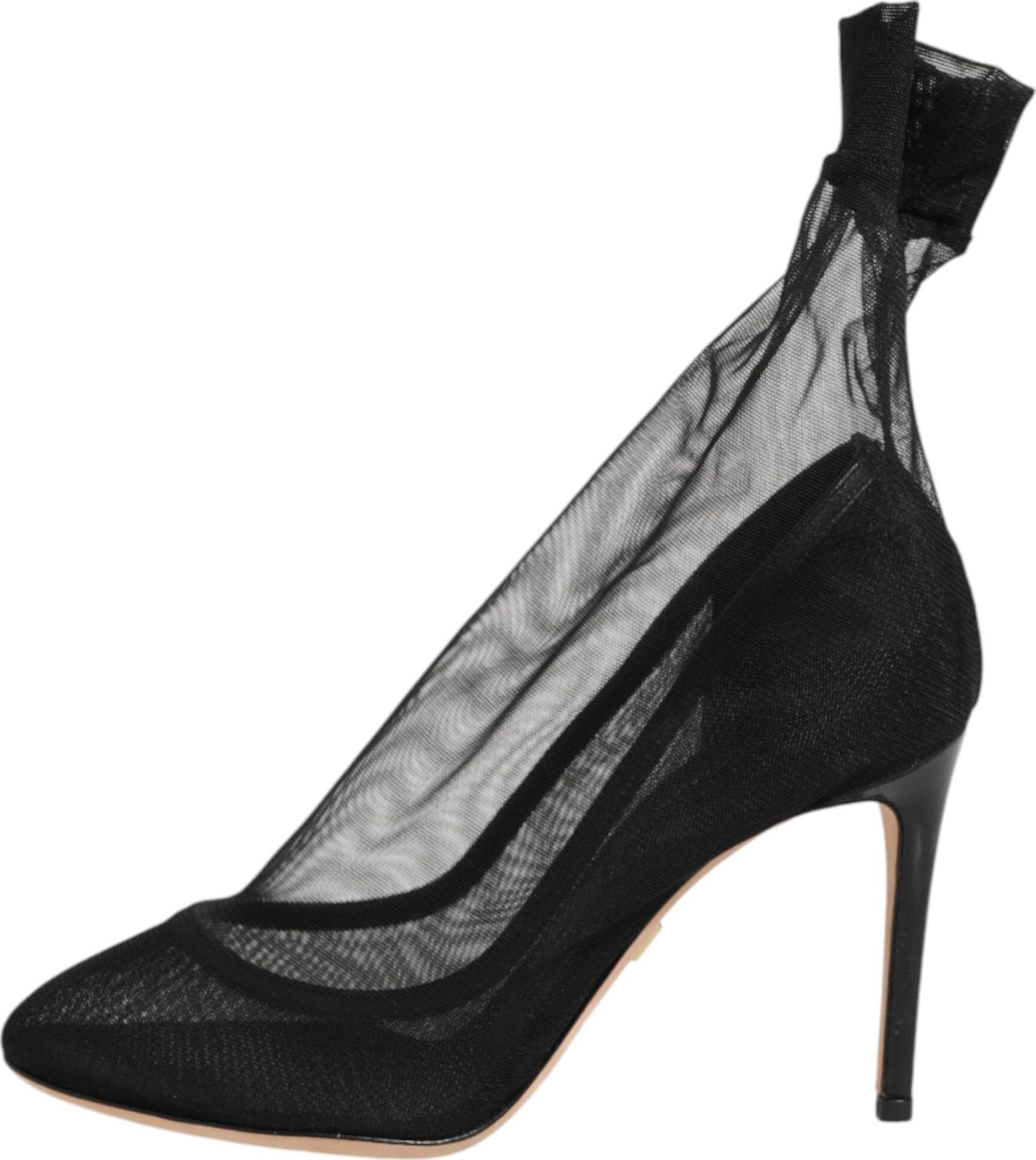 Dolce & Gabbana Black Nylon Stretch Mesh Sock Boots  Shoes - 5