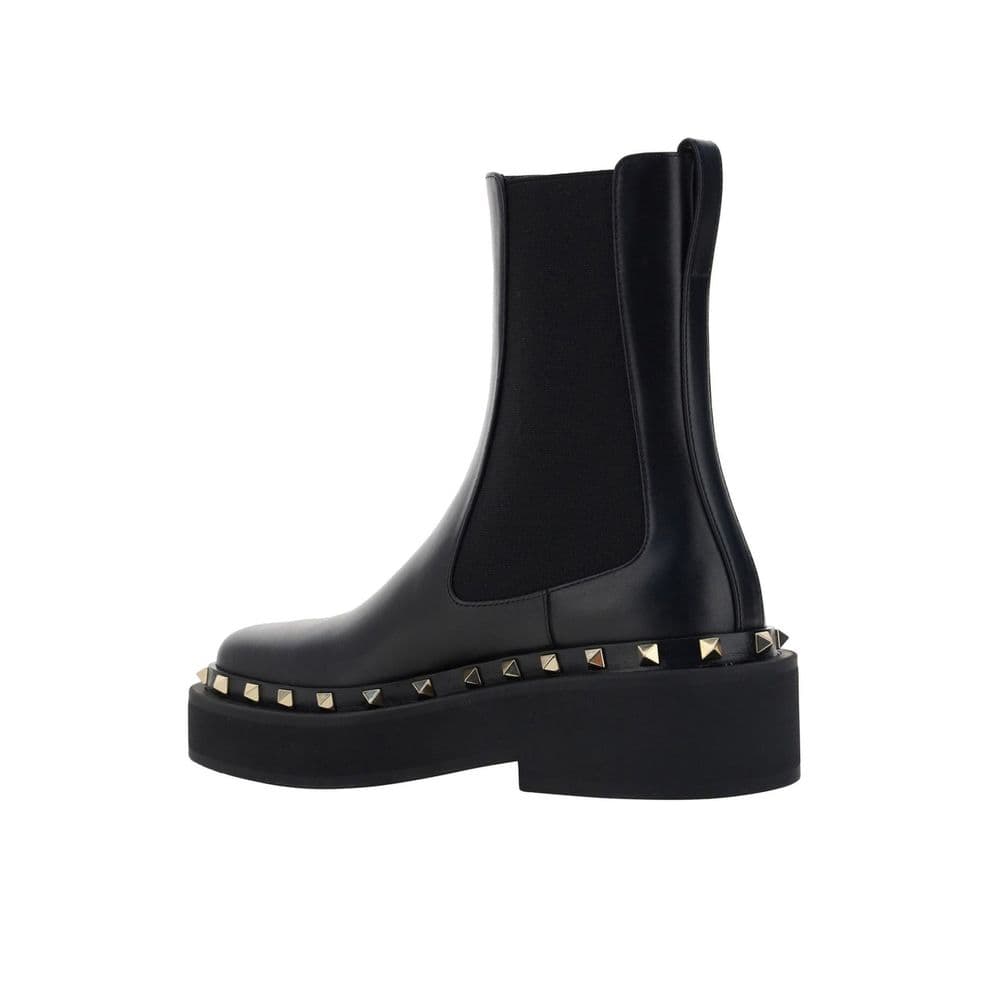 Valentino Garavani Black Calfskin Chelsea Boots - 3