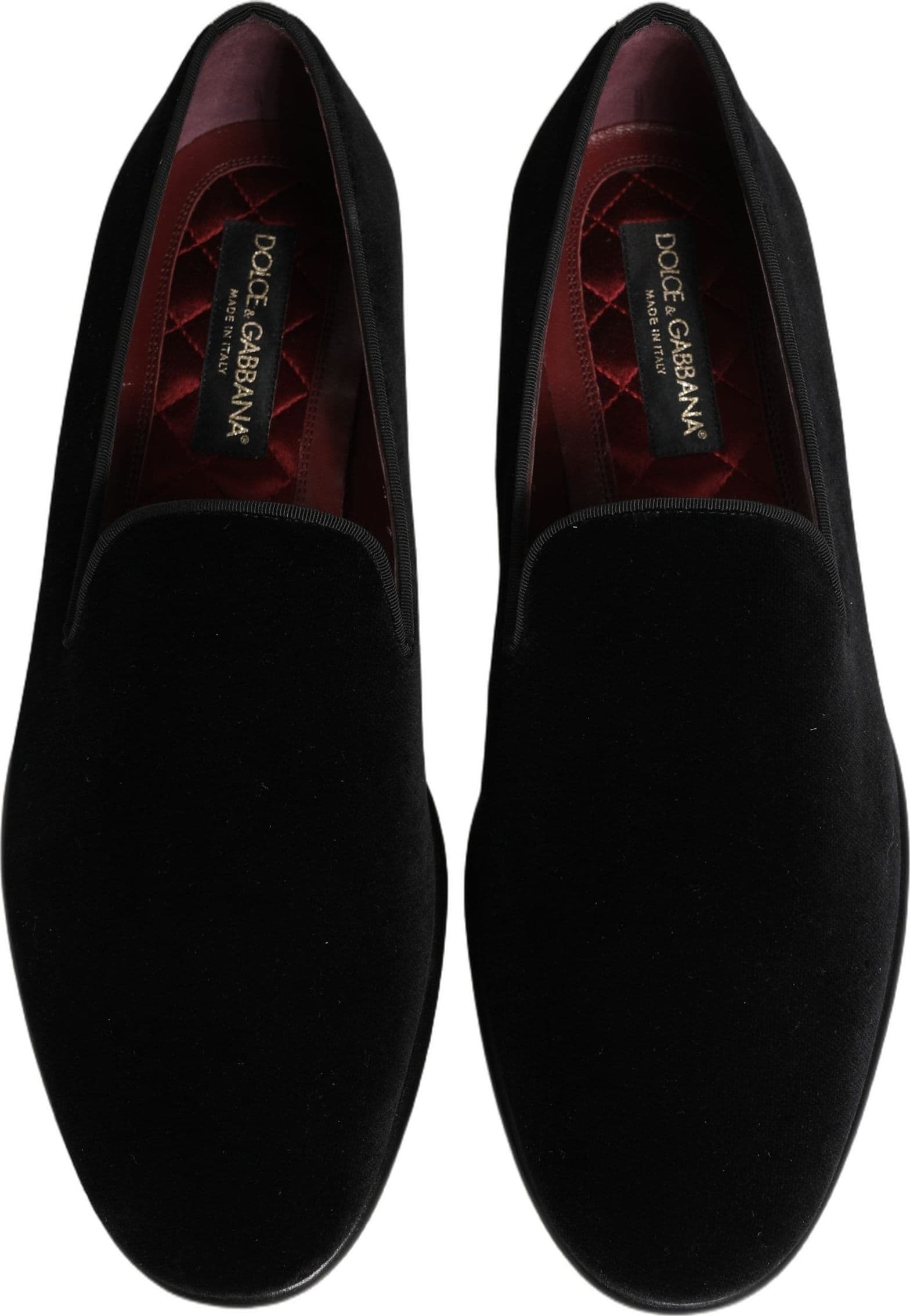 Dolce & Gabbana Black Velvet Loafers Formal Men Dress Shoes - 3