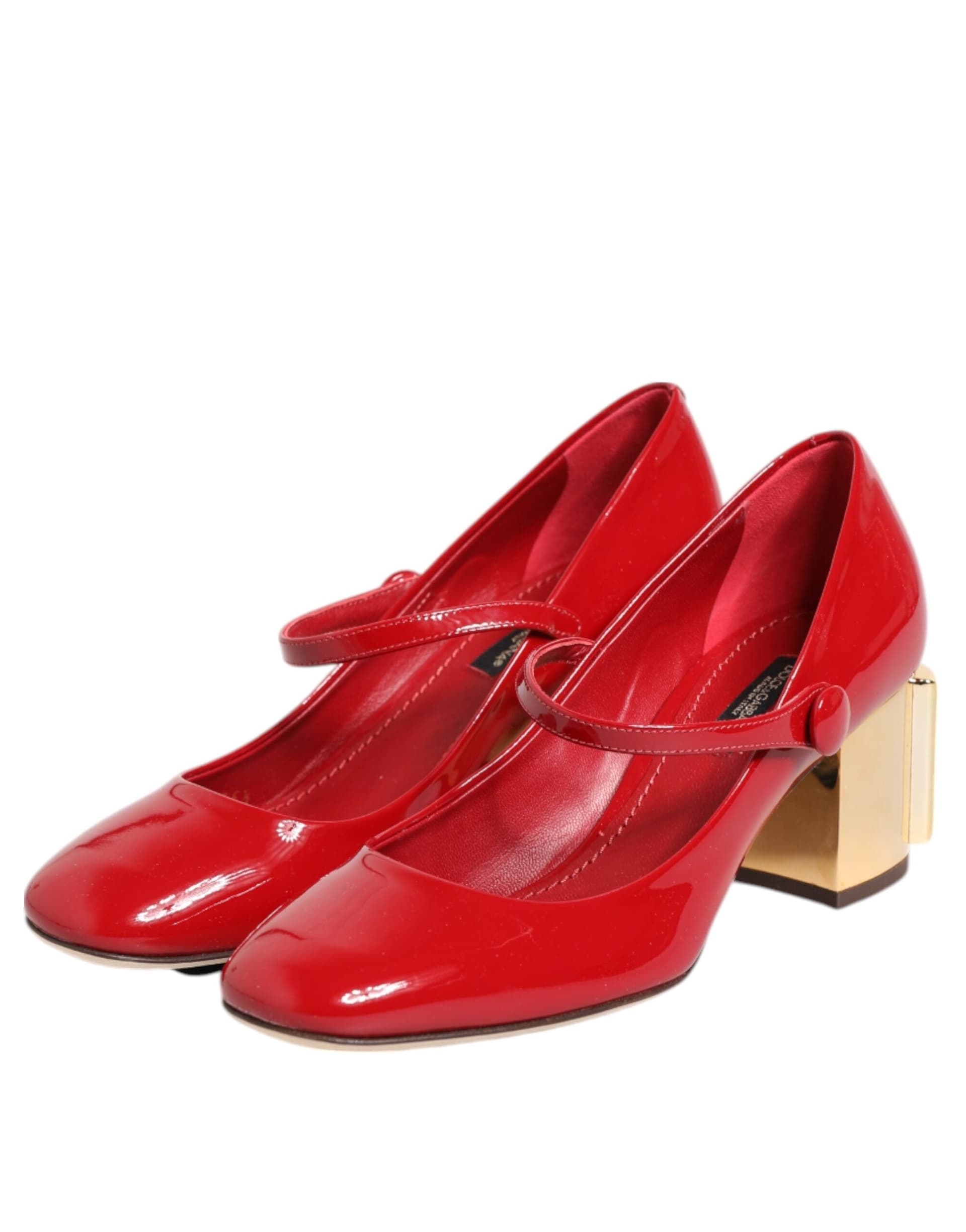 Dolce & Gabbana Red Leather DG Logo Heels Sandals Shoes - 3