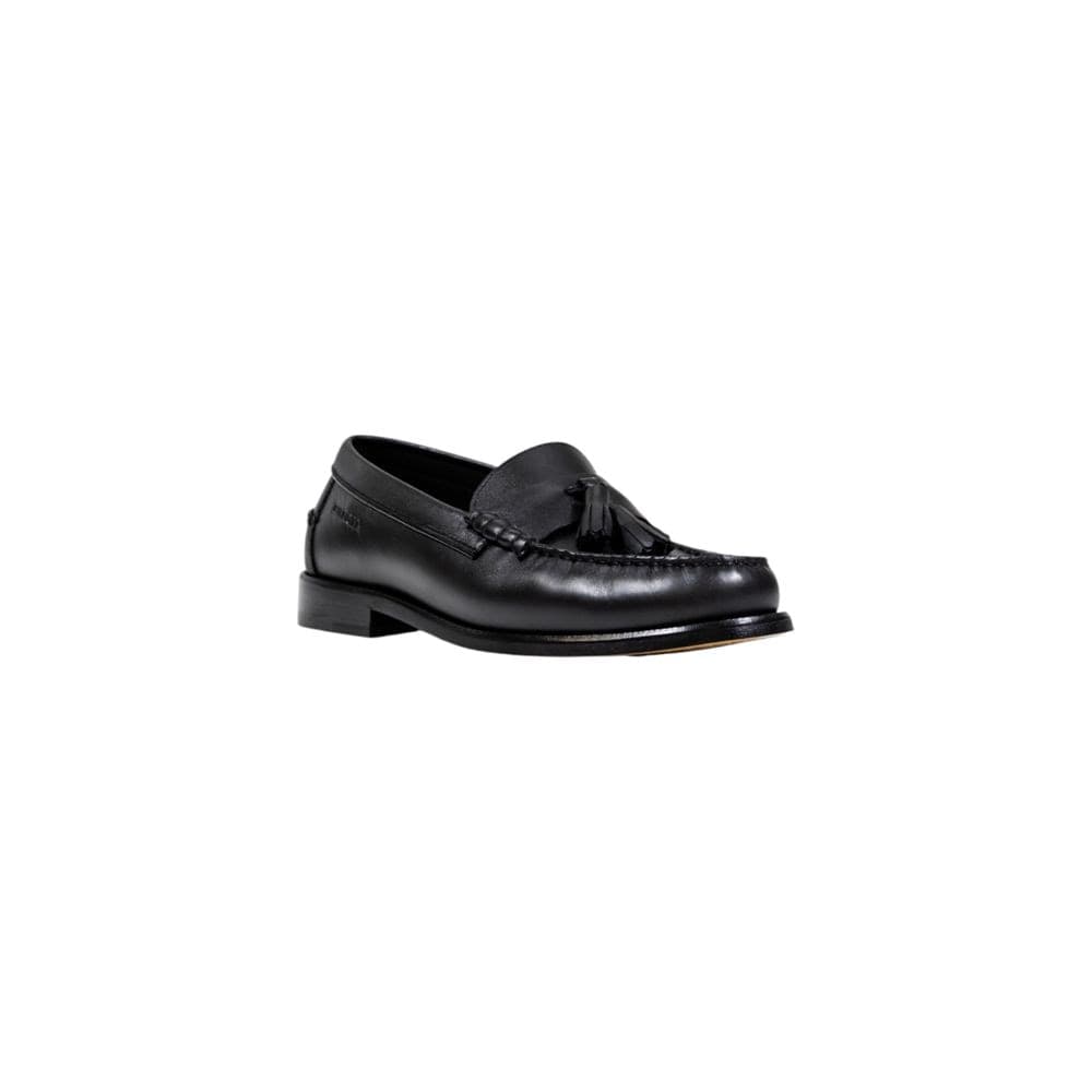 Tommy Hilfiger Black Leather Slip-On Loafers - 2