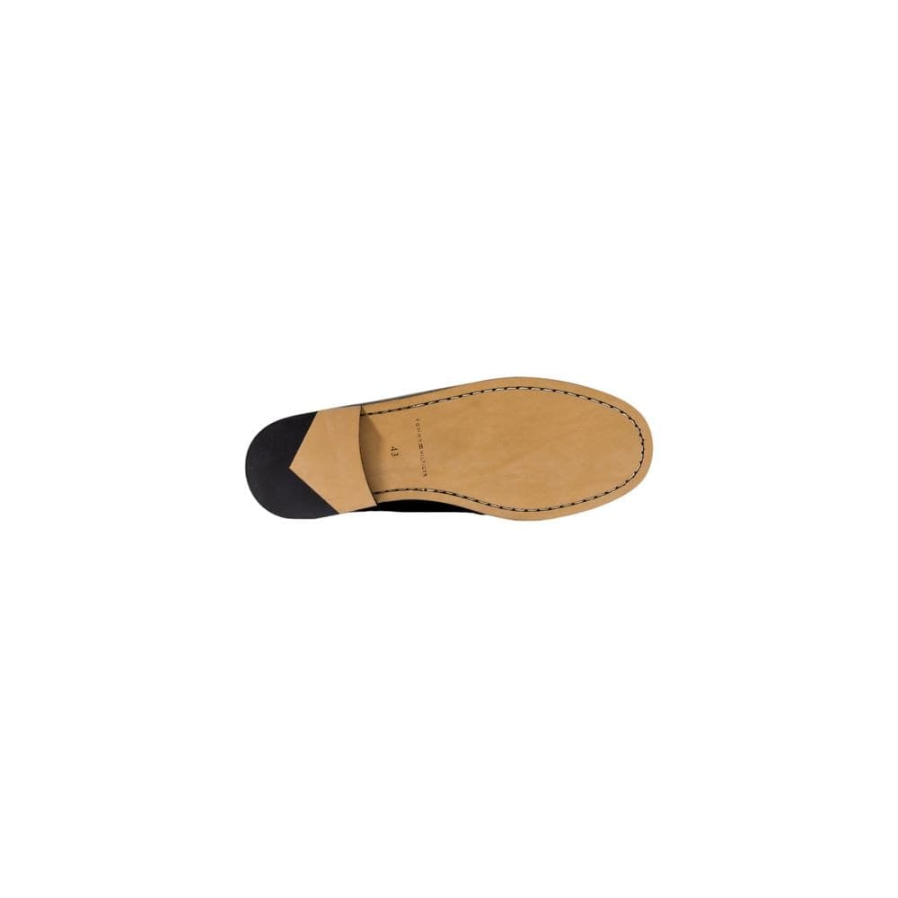 Tommy Hilfiger Black Leather Slip-On Loafers - 5