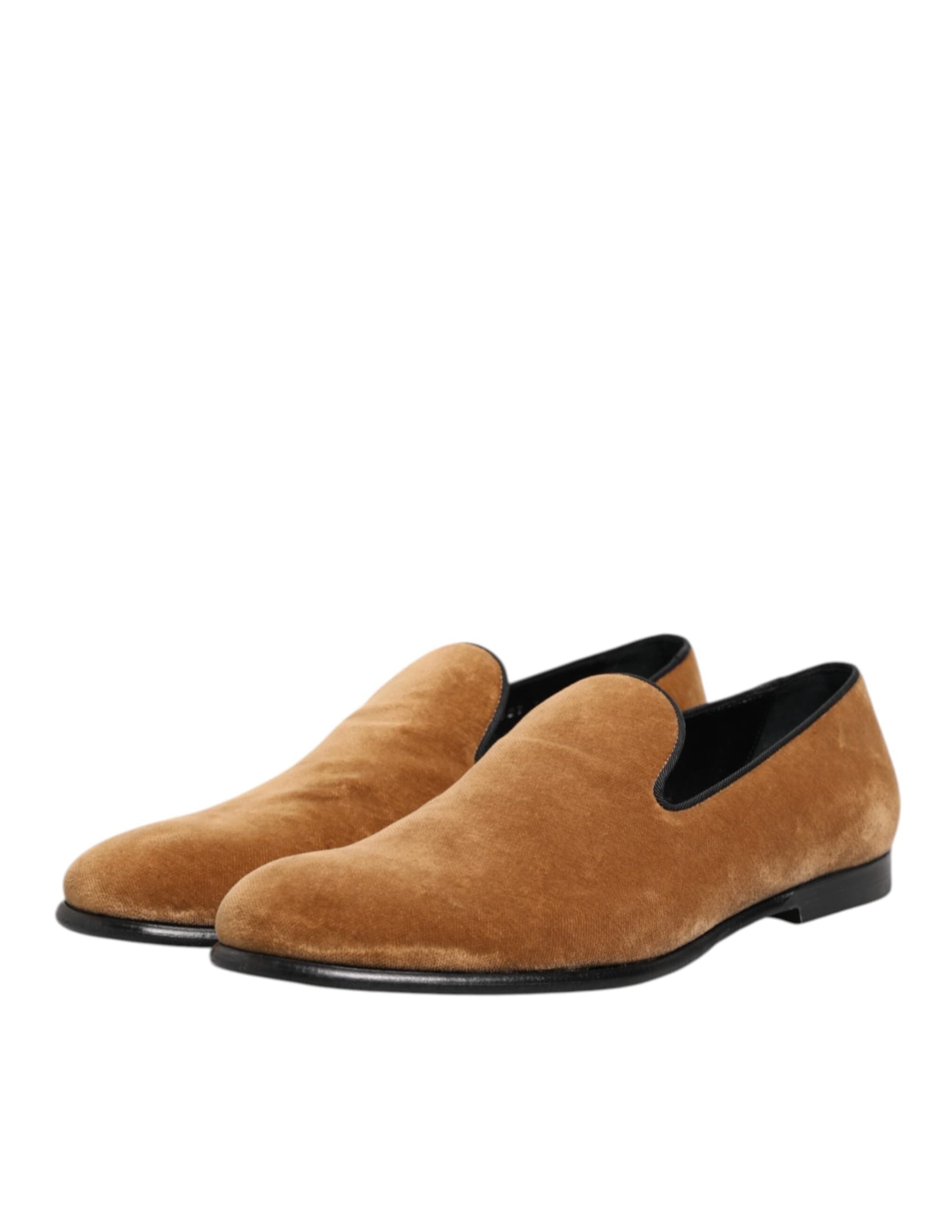 Dolce & Gabbana Brown Suede Slip On Men Loafers Formal Shoes - 3