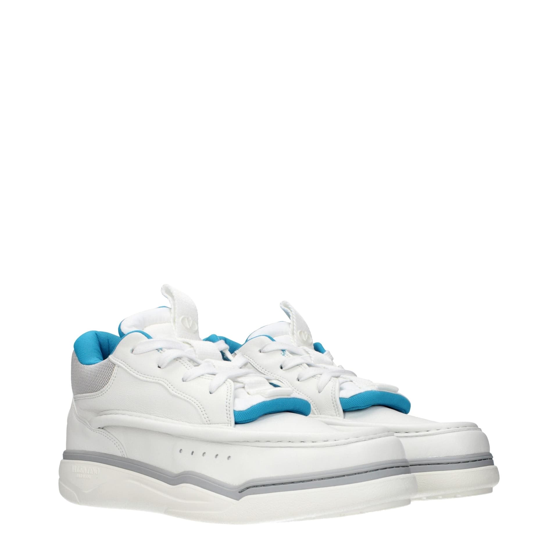 Valentino Garavani White Leather Low Top Sneakers - 2
