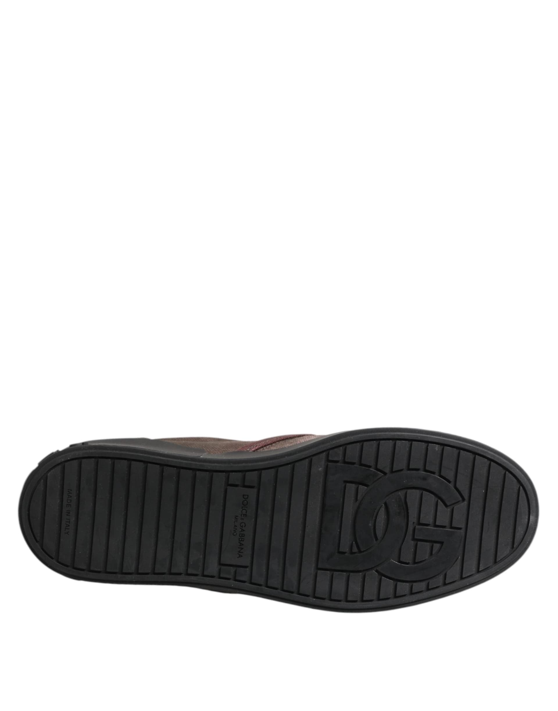 Dolce & Gabbana Multicolor Cotton Low Top Slip On Men Sneakers Shoes - 8