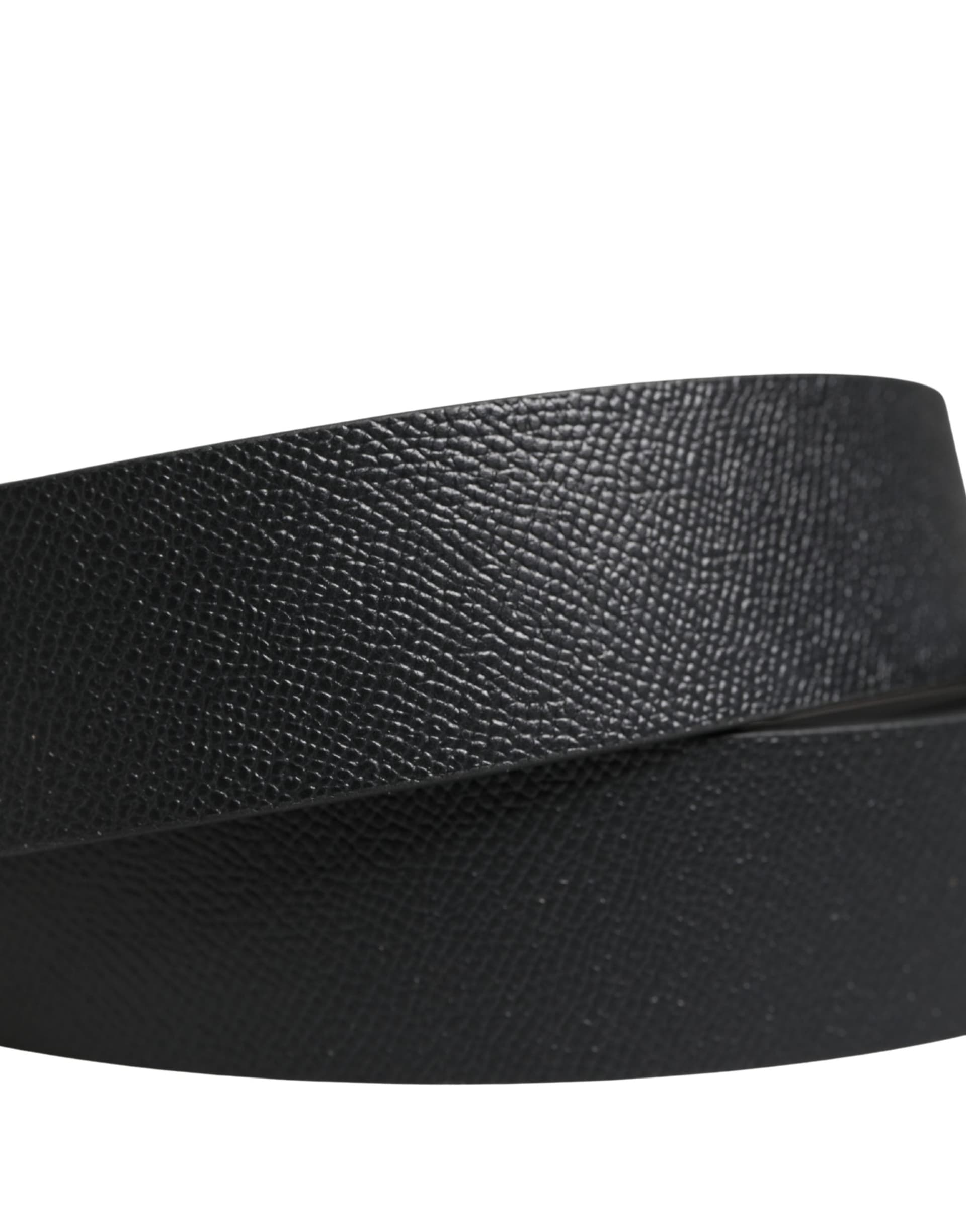 Dolce & Gabbana Men Black Classic Leather Metal Buckle Belt - 5